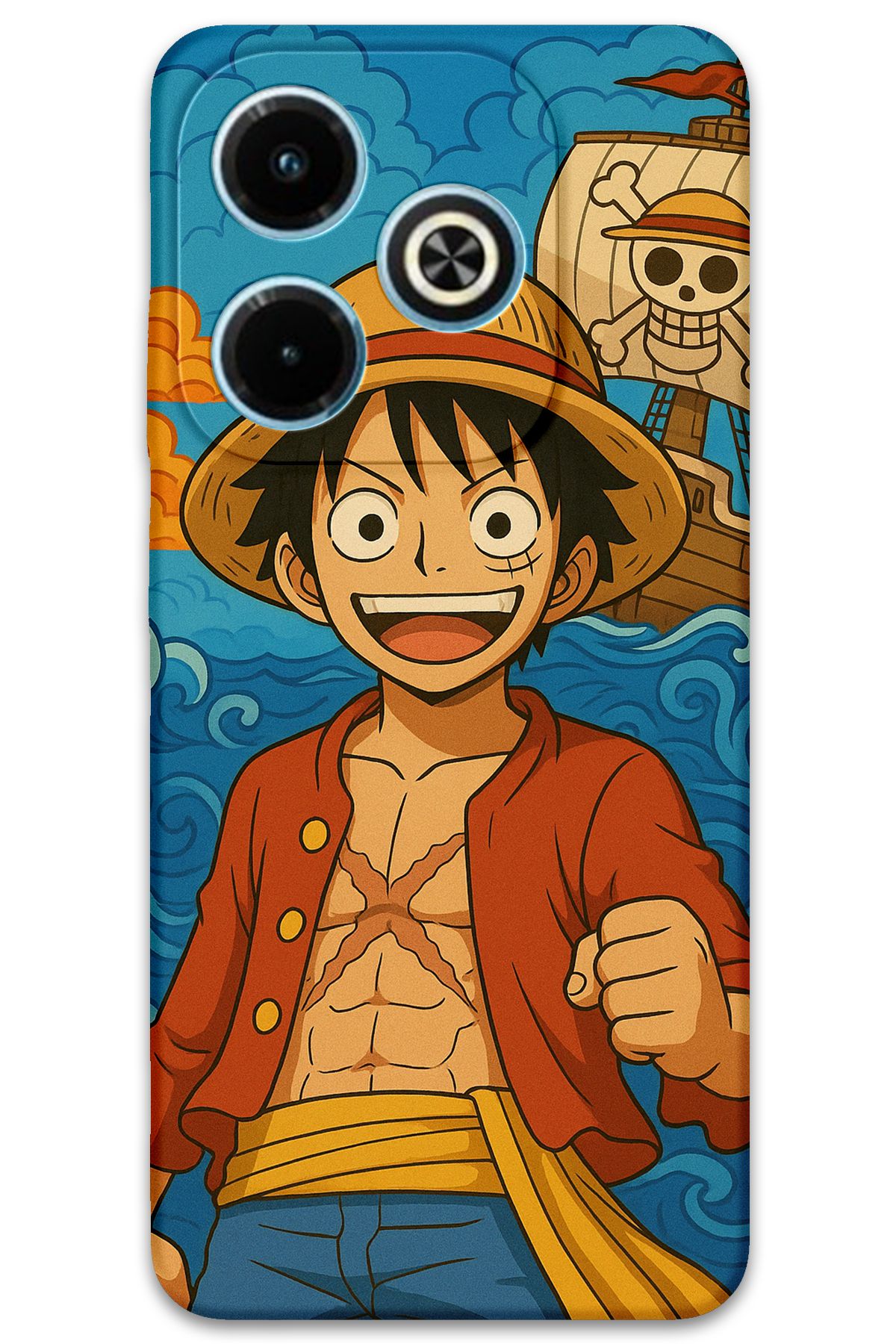 Gramaphone İnfinix Hot 40i Uyumlu Anime Desenli Telefon Kılıfı + Ekran Koruyucu - 5753