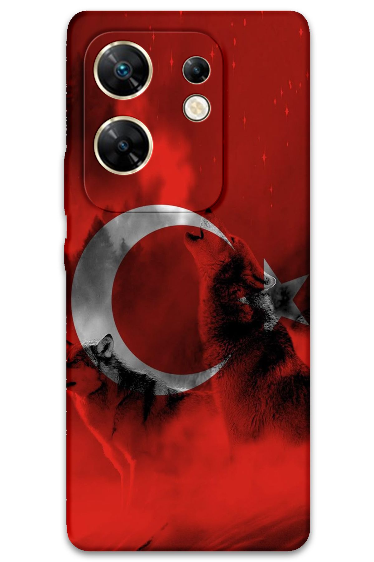 Gramaphone İnfinix Zero 30 4G Uyumlu Türk Bayrağı Desenli Telefon Kılıfı - 5854