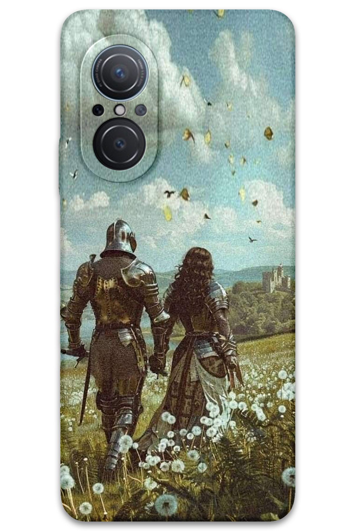 Gramaphone Huawei Nova 9 SE Uyumlu Retro Desenli Telefon Kılıfı + Ekran Koruyucu - 5843