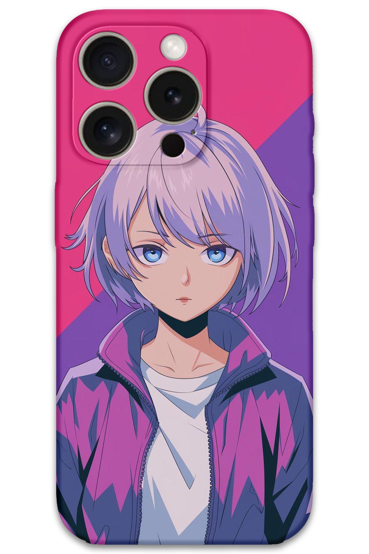 Gramaphone iPhone 15 Pro Uyumlu Anime Desenli Telefon Kılıfı + Ekran Koruyucu - 5742