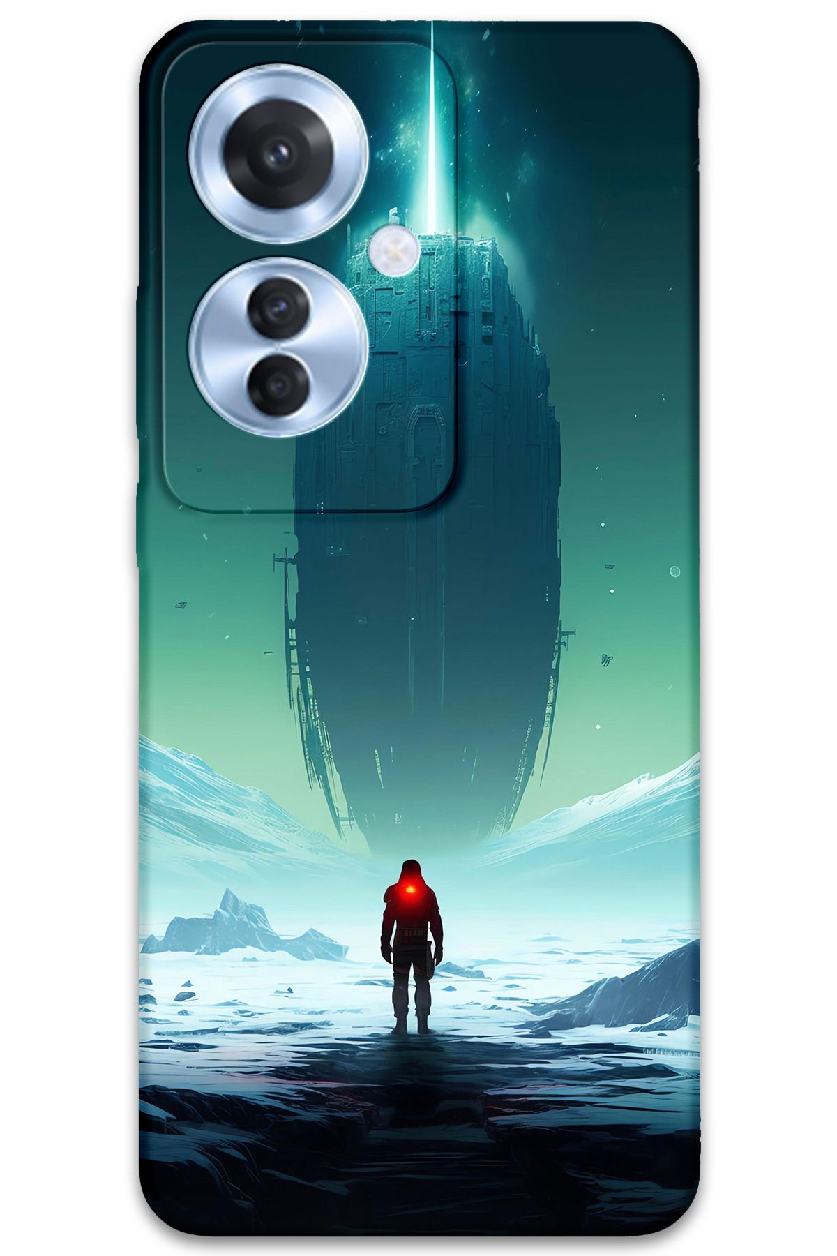 Gramaphone Oppo Reno 11F Uyumlu Uzay Desenli Telefon Kılıfı + Ekran Koruyucu - 5864