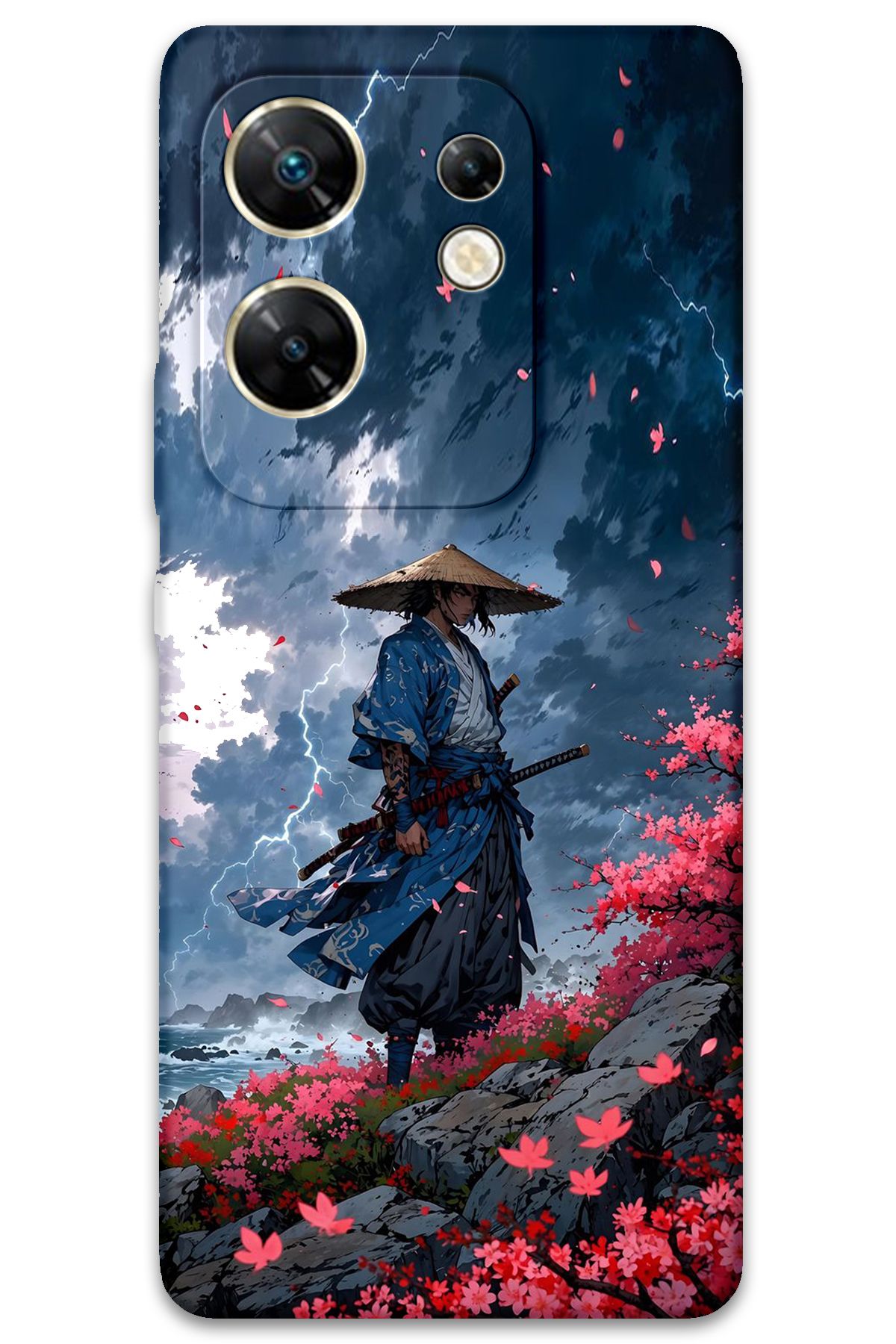 Gramaphone İnfinix Zero 30 4G Uyumlu Samuray Desenli Telefon Kılıfı - 5825