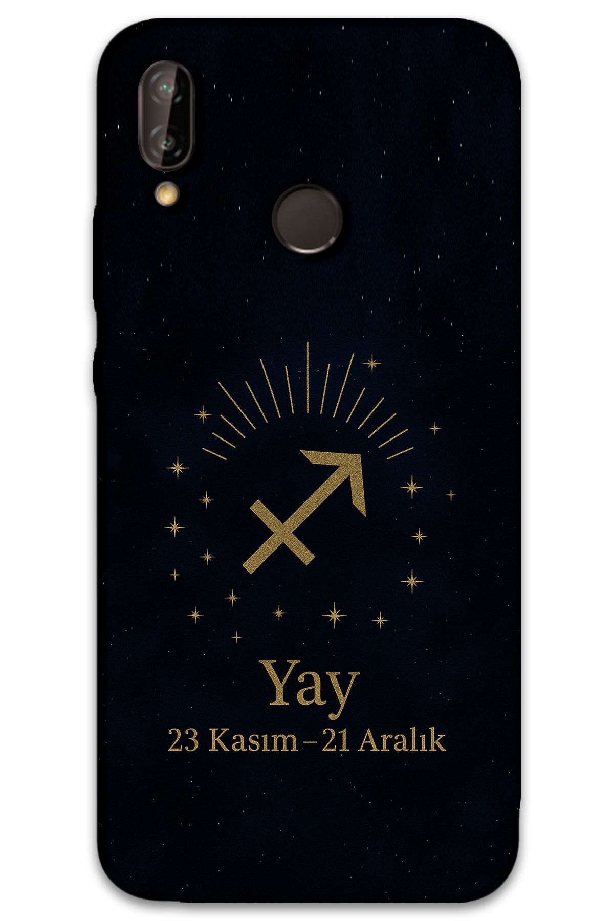 Gramaphone Huawei P20 Lite Uyumlu Yay Burcu Desenli Telefon Kılıfı + Ekran Koruyucu - 5776