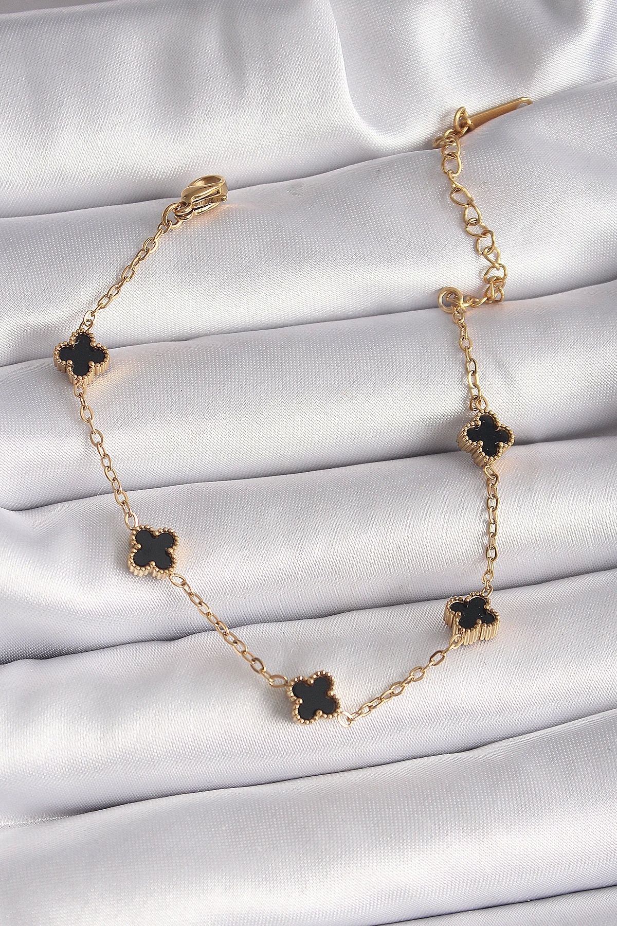 luz&pos 316L Çelik Gold Renk Baby Boy Yonca Model Kadın Bileklik