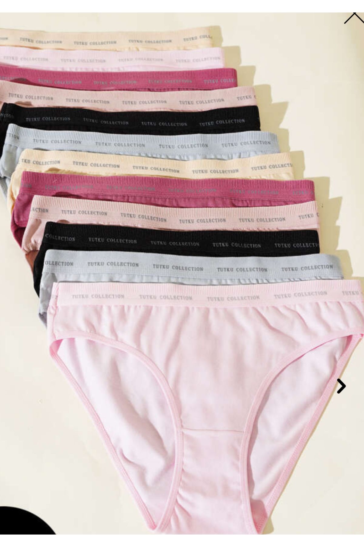 lal iç giyim %100 pamuklu renkli 12 li (36/42) beden aralığı renkli bikini
