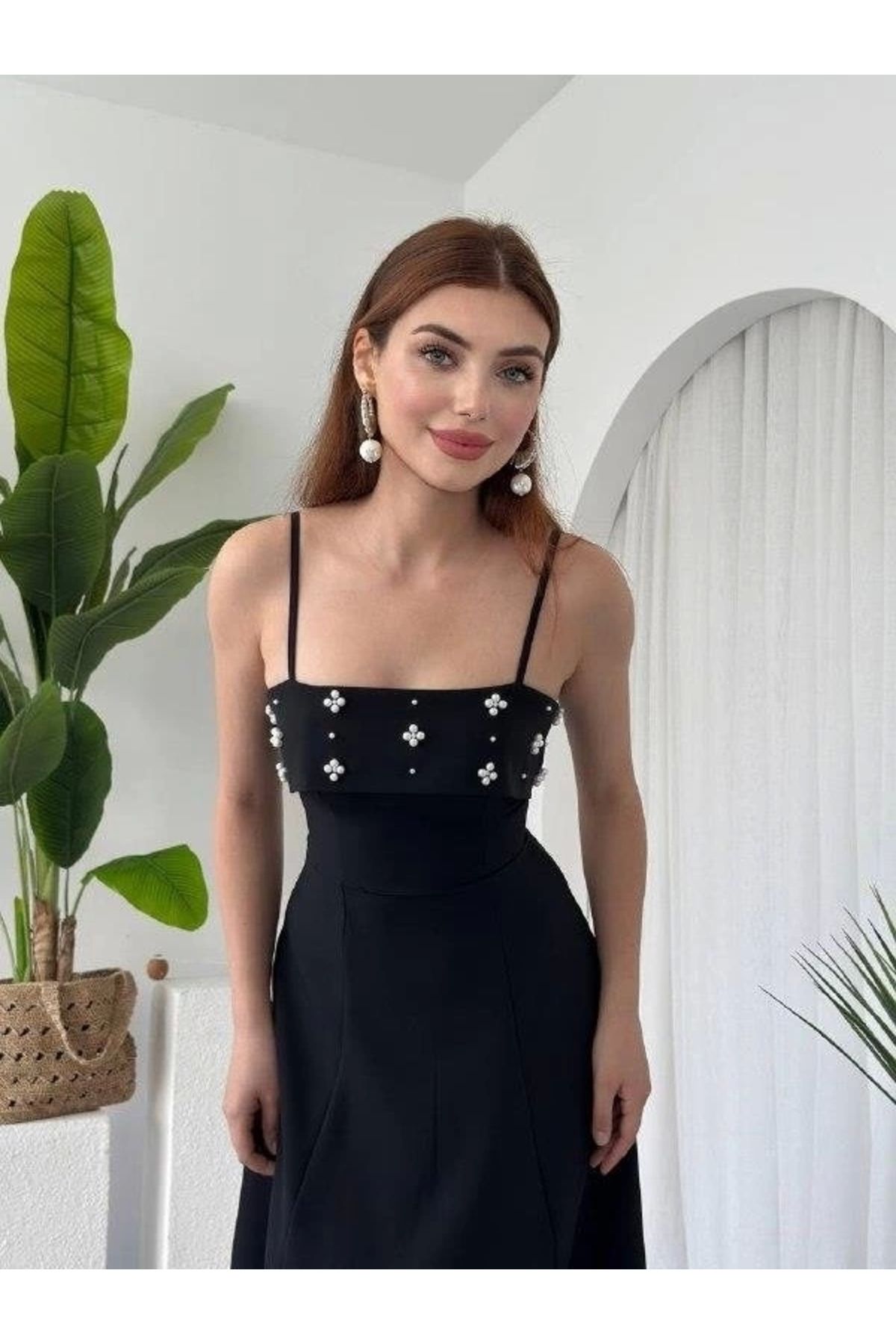 nedo7 Acco Taş Detaylı Elbise