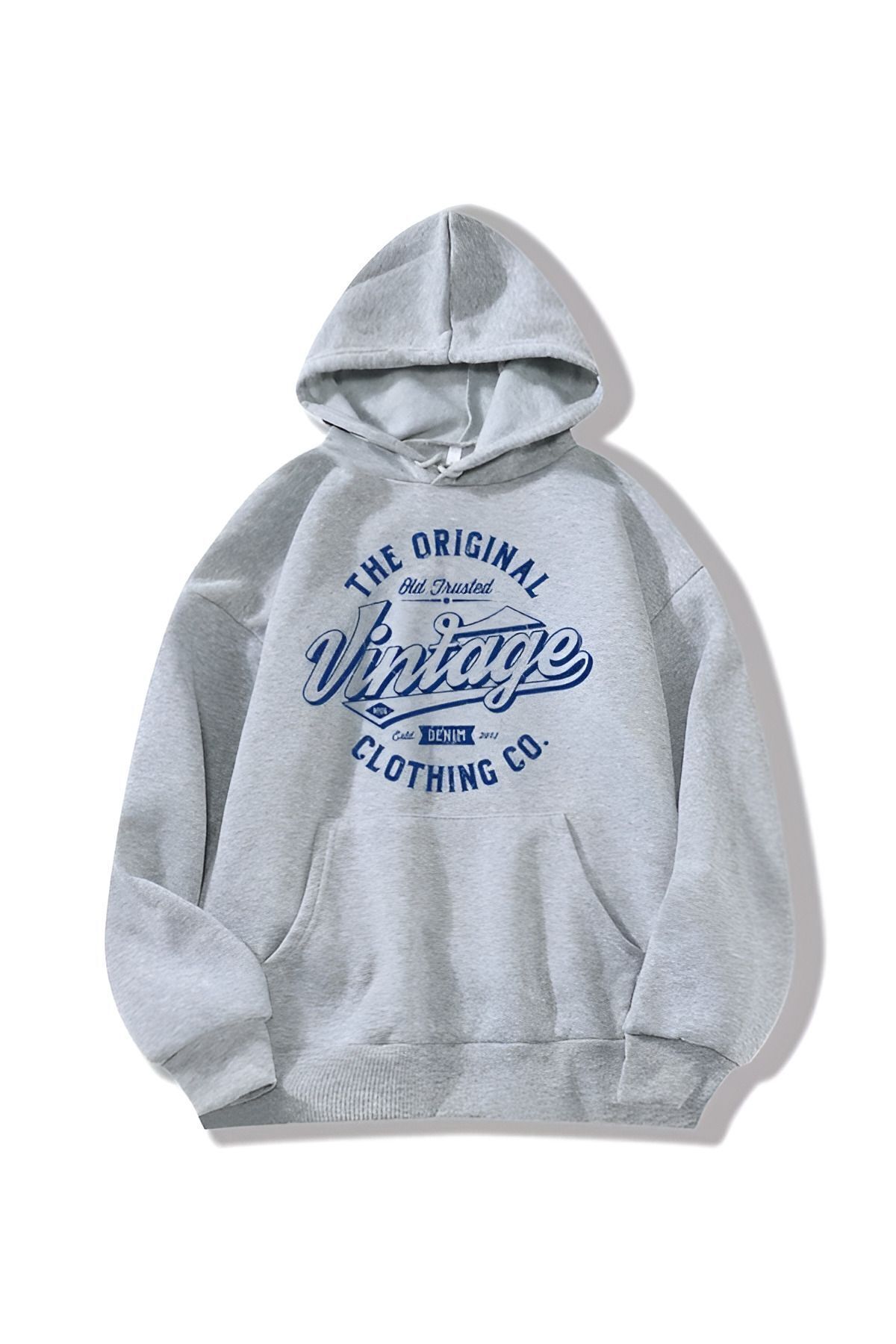 FoxSkin Sportswear&Company Unisex Vintage Baskılı Kapüşonlu Oversıze Sweatshirt Hoodie