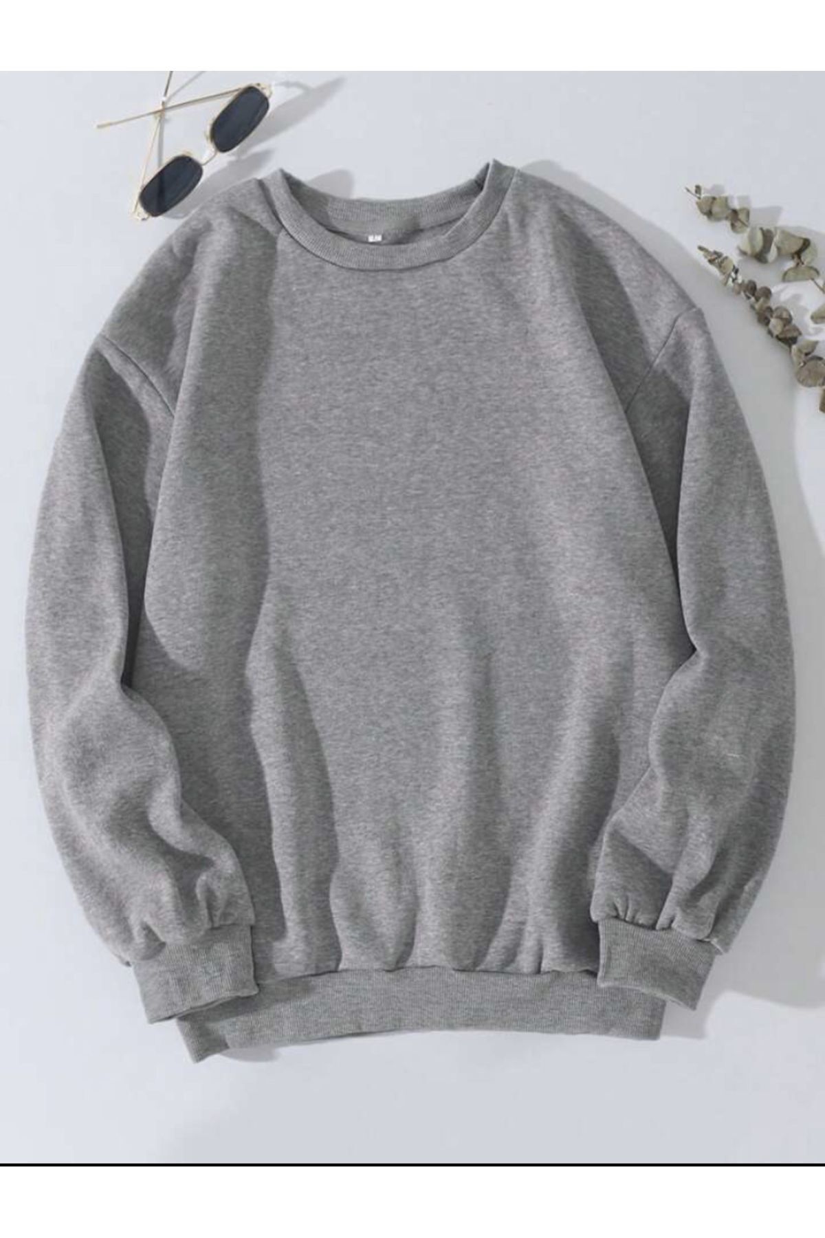 FoxSkin Sportswear&Company Unisex Baskısız Oversıze Sweatshirt - 2 iplik şardonlu