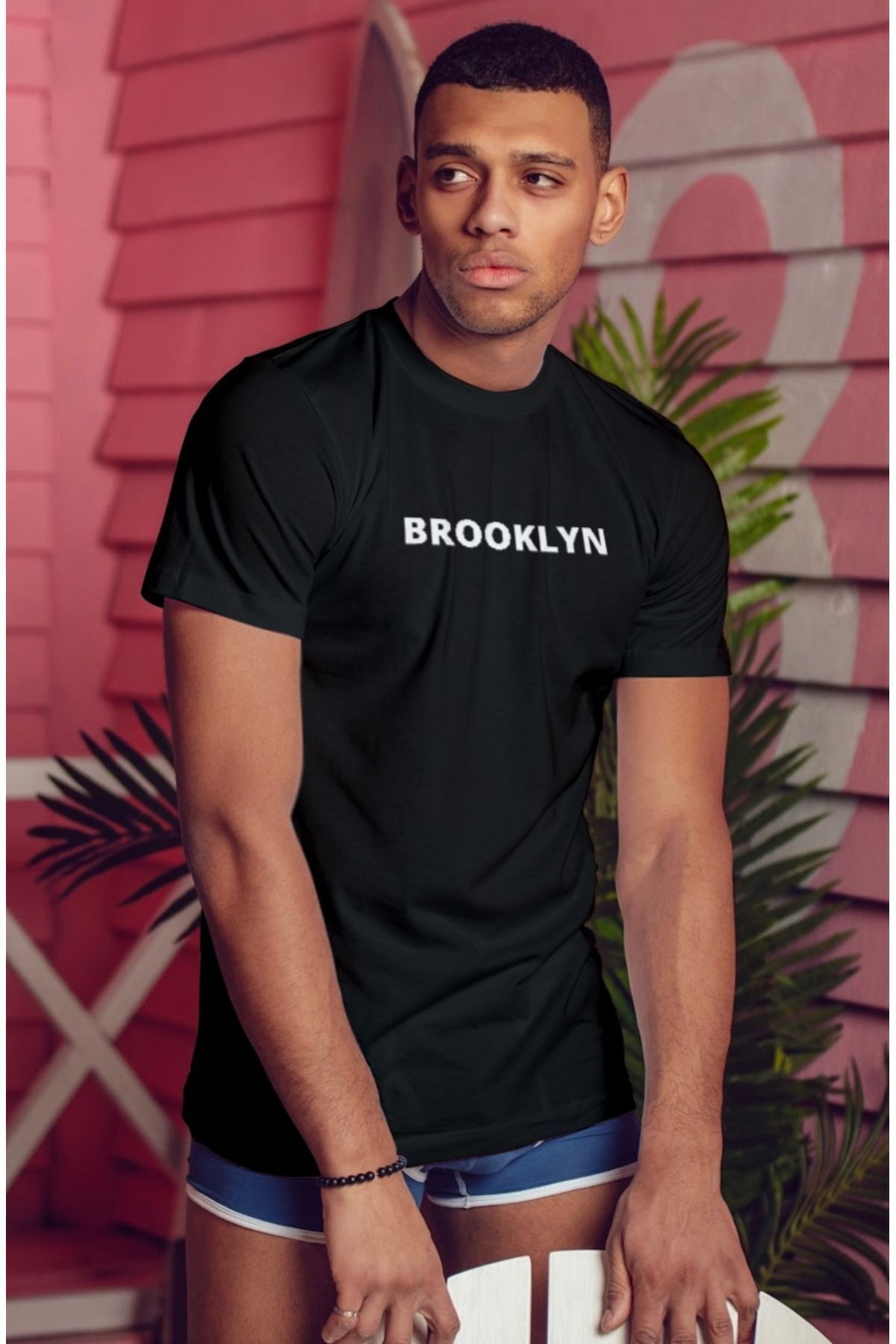 FoxSkin Sportswear&Company Unisex Brooklyn Baskılı Oversize Kalıplı %100 Pamuklu T-shirt