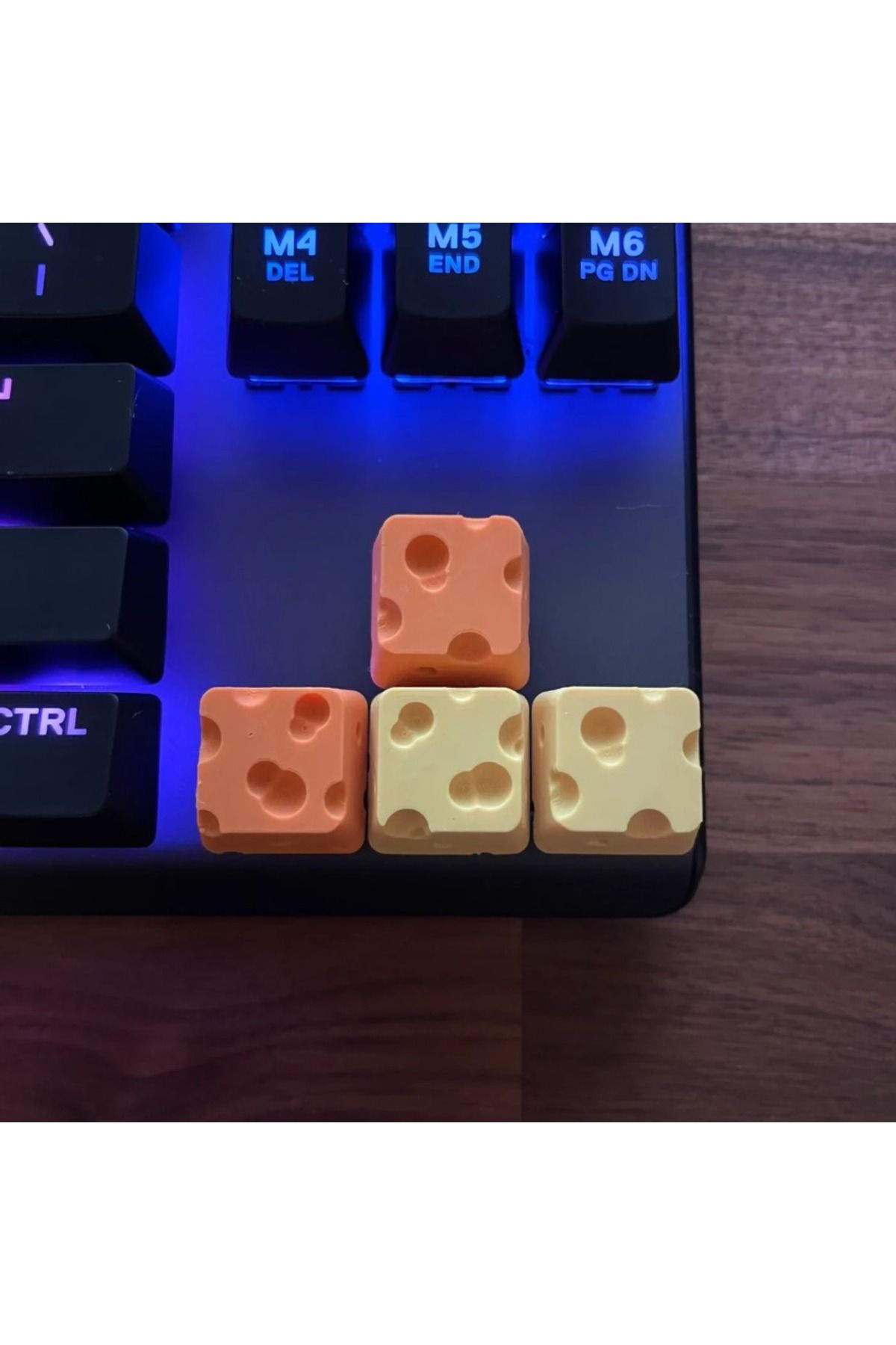 PUREYSMA Peynir Temalı Keycap Seti (4’LÜ) – Mekanik Rgb Klavye Uyumlu Renkli Cheese Tuş Takımı