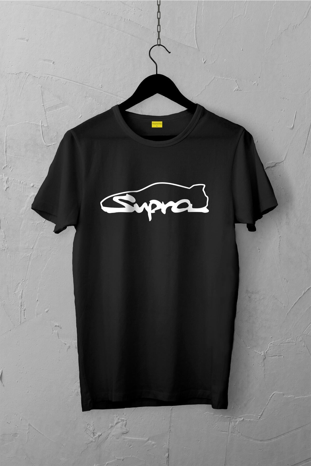 Pisa Art Toyota Supra Design Tshirt , Unisex Premium, Çatlama Solma Yapmaz / Otomobil