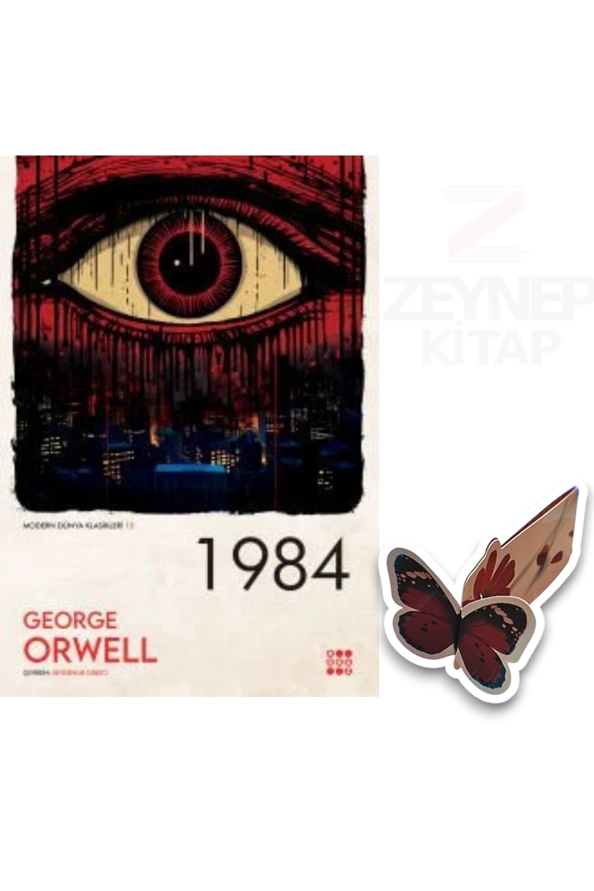 Dokuz Yayınları 1984 - George Orwell (Özel Tasarım Hareketli Kelebek Ayraç Hediye)