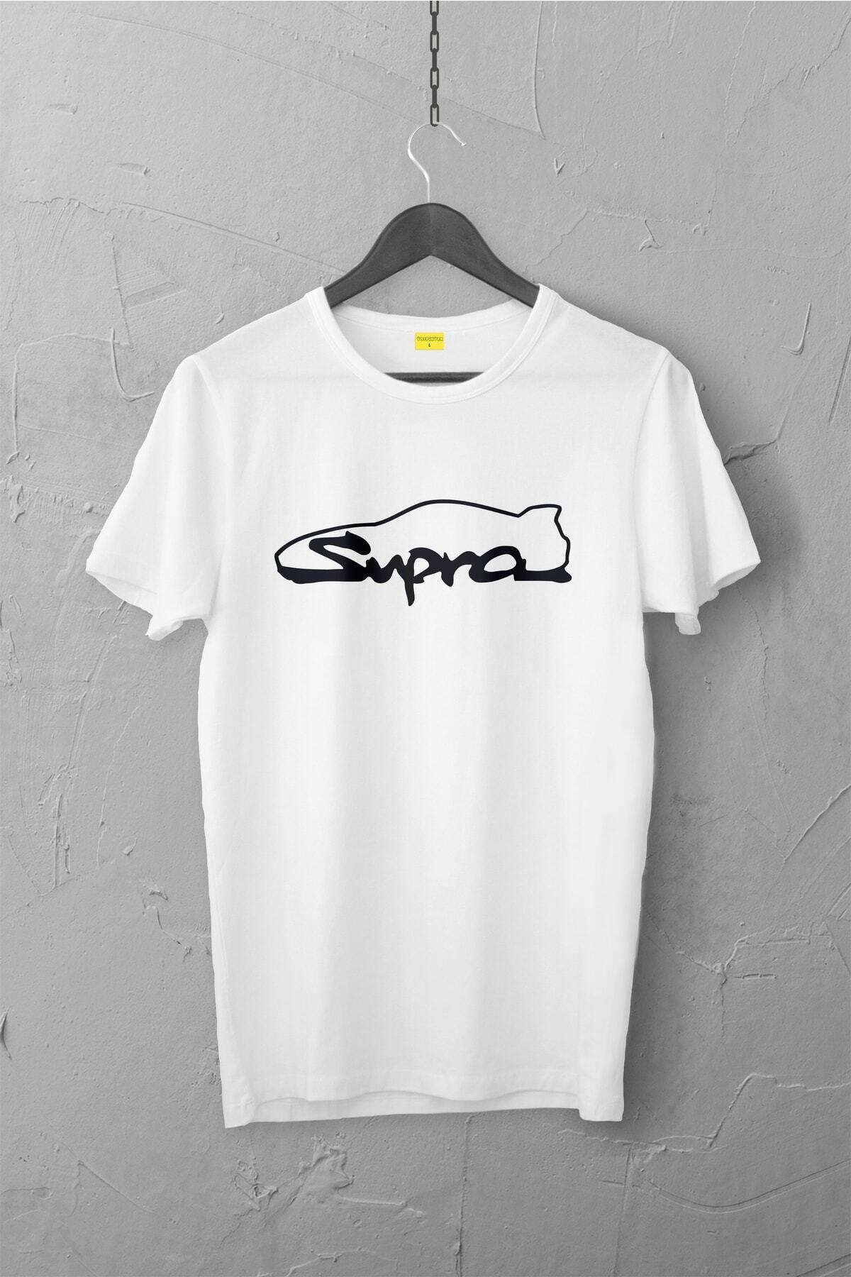 Pisa Art Toyota Supra Design Tshirt , Unisex Premium, Çatlama Solma Yapmaz / Otomobil