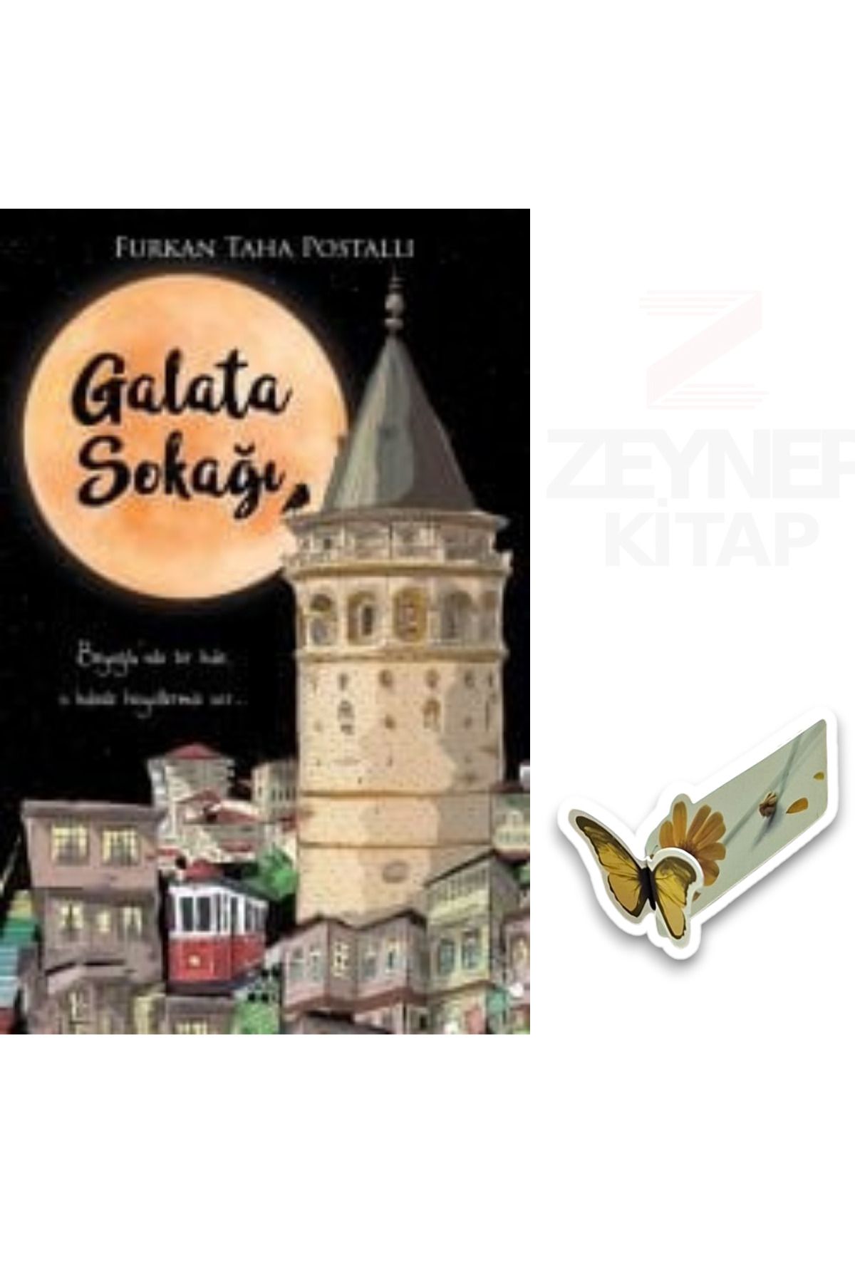 Dokuz Yayınları Galata Sokağı (Özel Tasarım Hareketli Kelebek Ayraç Hediye)