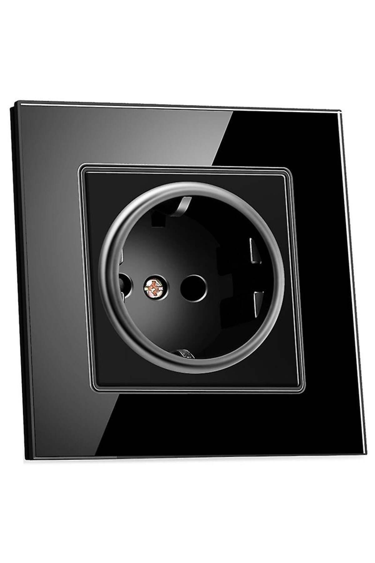 iUni-Socket with tempered glass frame iUni WS1, 16A, Black 3