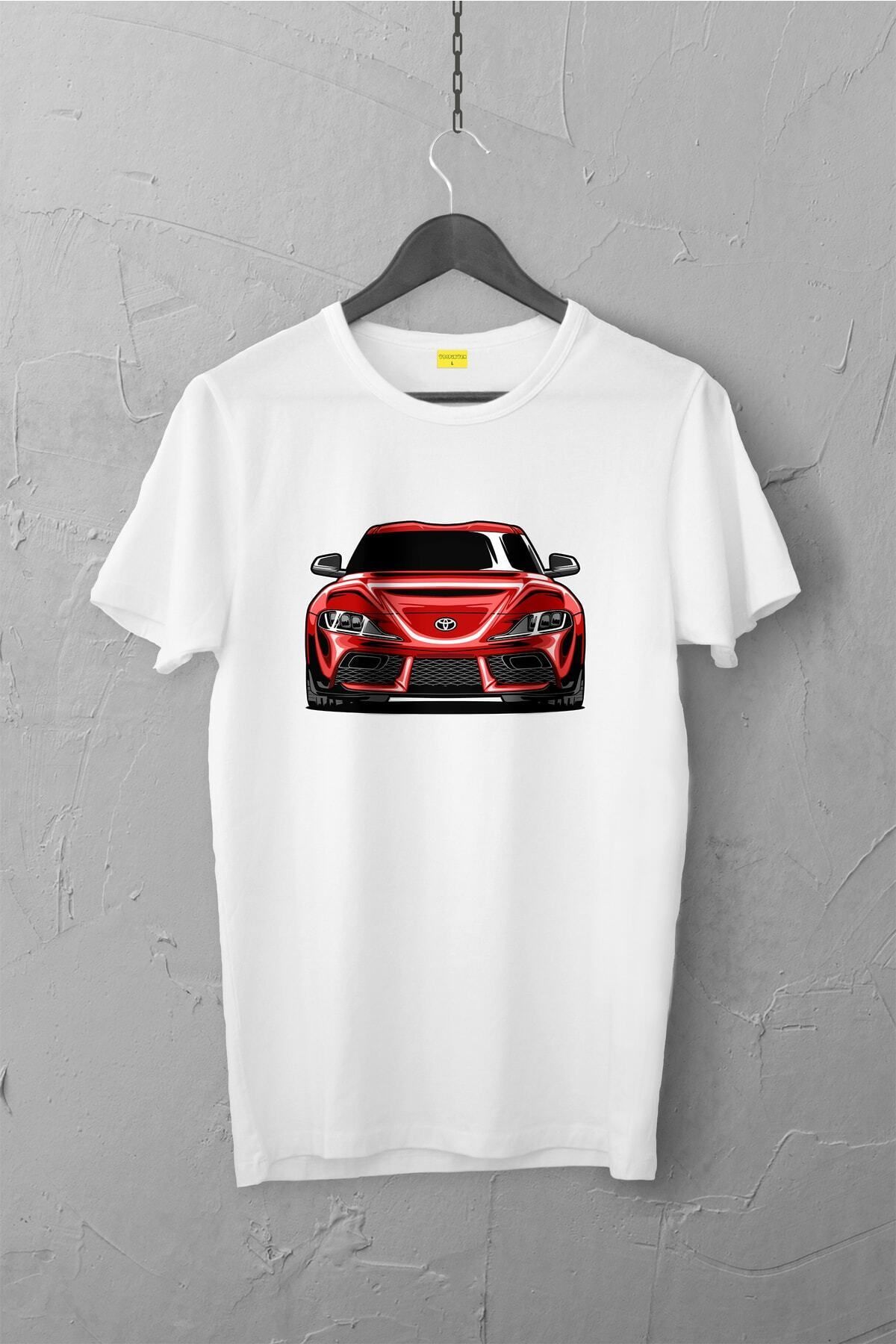 Pisa Art Toyota Supra Design Tshirt , Unisex Premium, Çatlama Solma Yapmaz / Otomobil