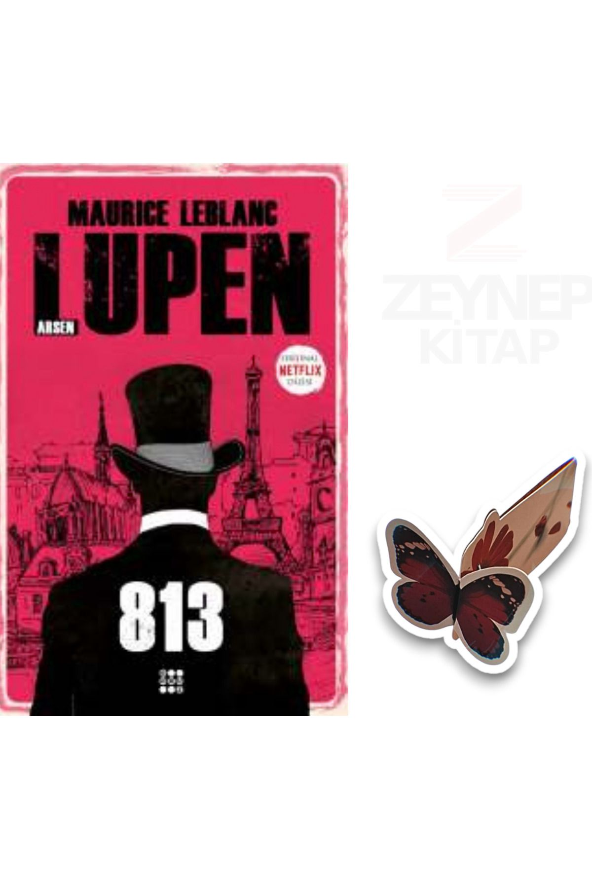 Dokuz Yayınları Arsen Lüpen 813 (Özel Tasarım Hareketli Kelebek Ayraç Hediye)
