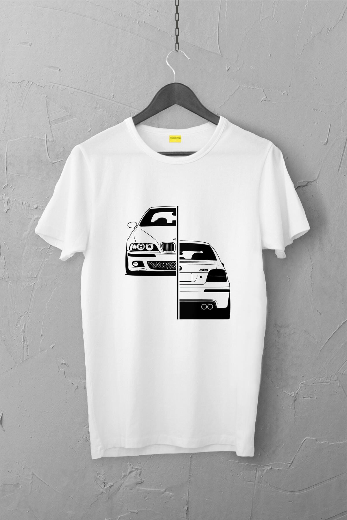 Pisa Art Bmw E39 Tasarımlı Tshirt , Unisex Premium, Çatlama Solma Yapmaz / Otomobil