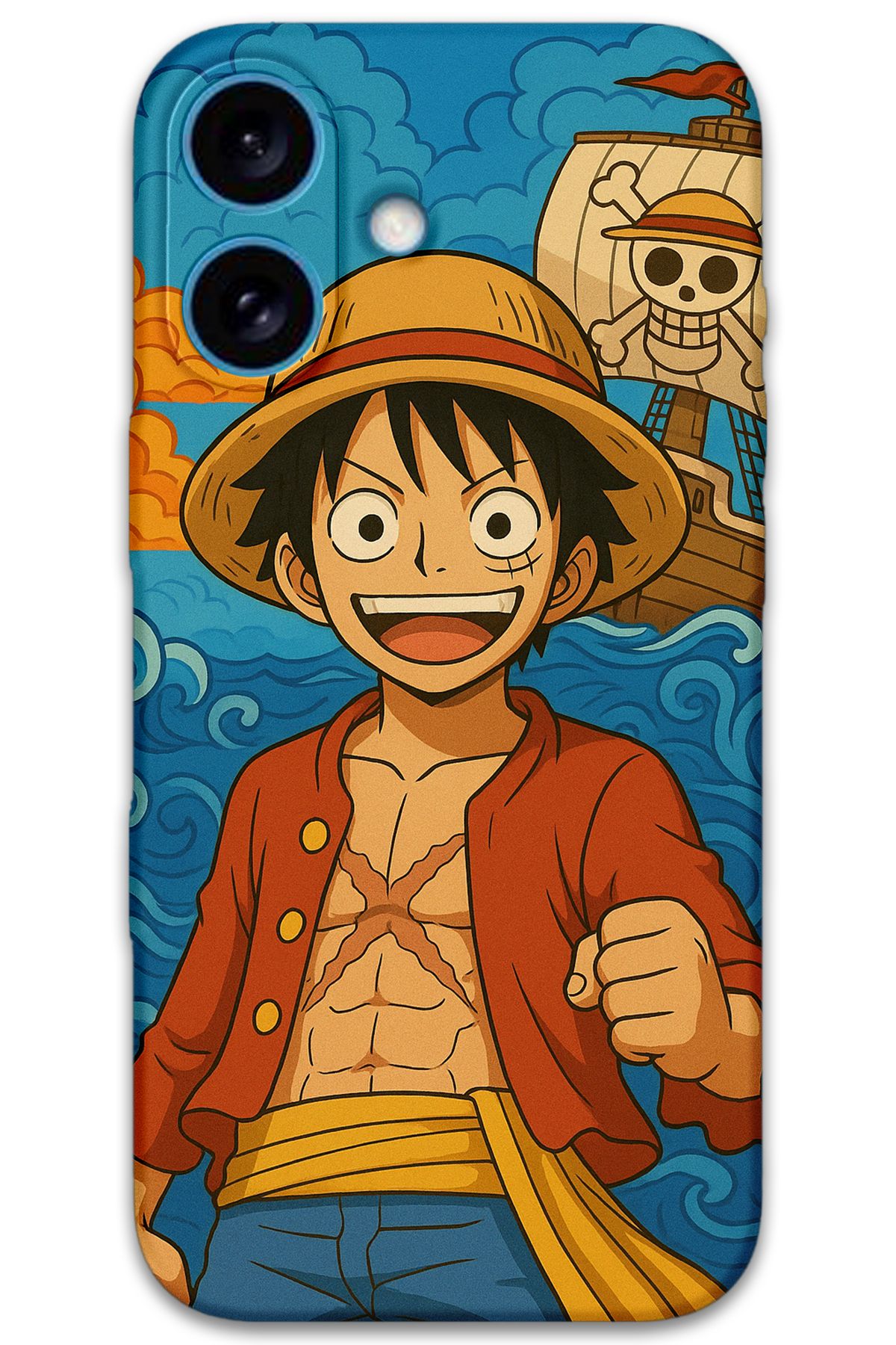 Gramaphone iPhone 16 Uyumlu Anime Desenli Telefon Kılıfı + Ekran Koruyucu - 5753