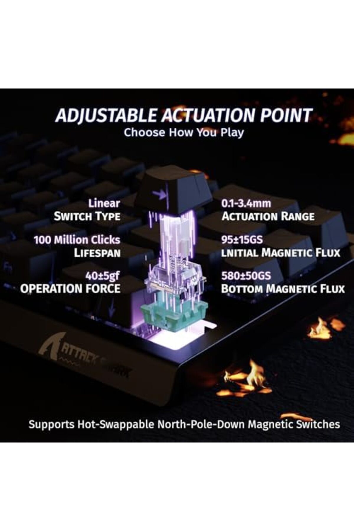 Attack Shark-ATTACK SHARK X68 HE Gaming Keyboard 8