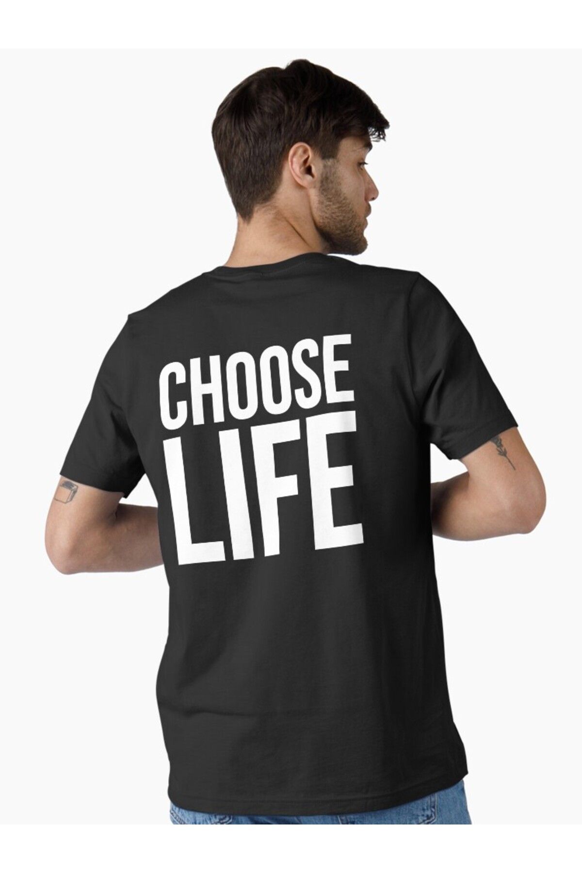 ship master Choose Life Yazılı Unisex Motivasyonel Tişört