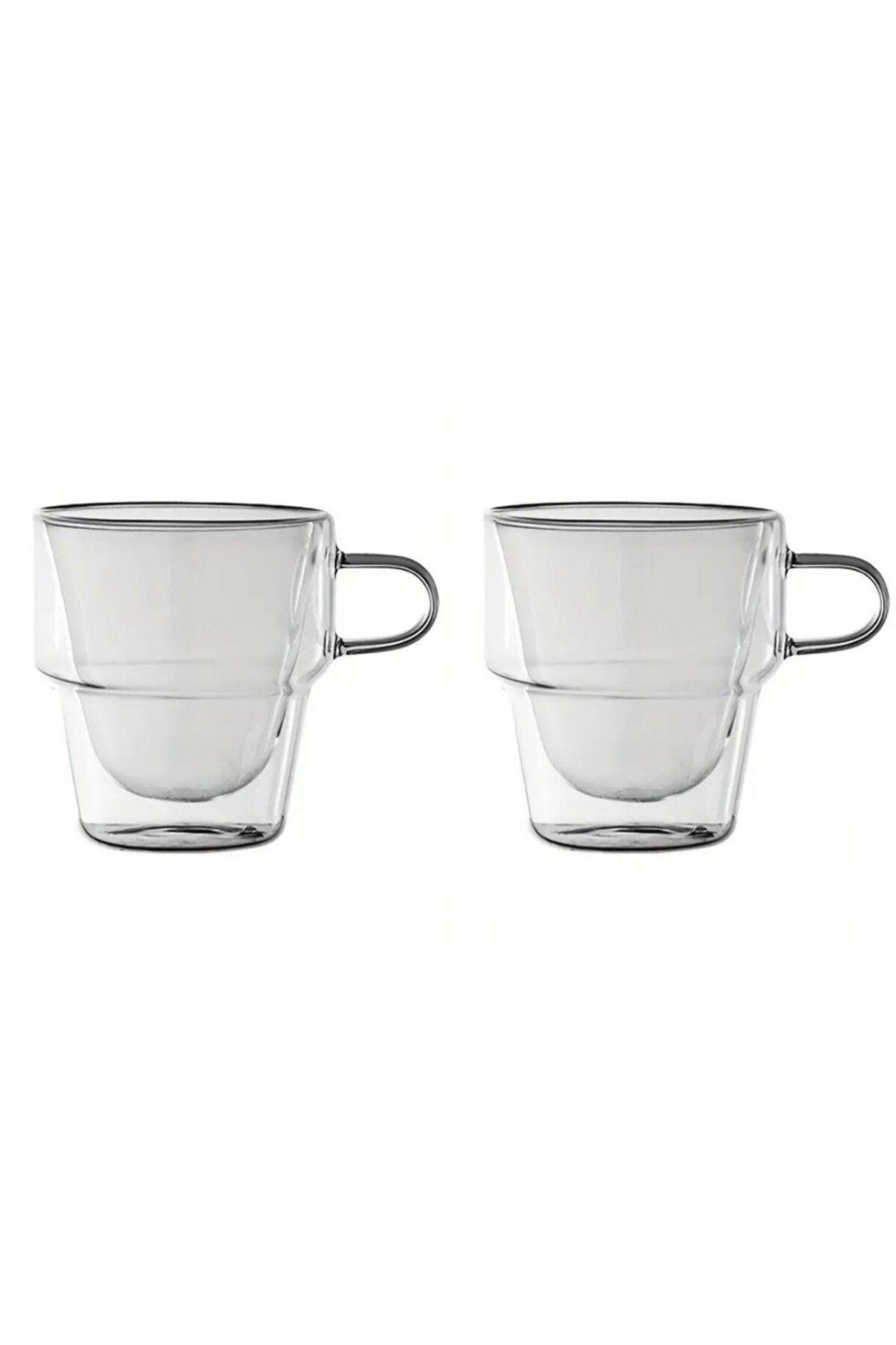 KRASINO-Set of 4 Altmore espresso cups, borosilicate glass, double walls, 80 ml 2
