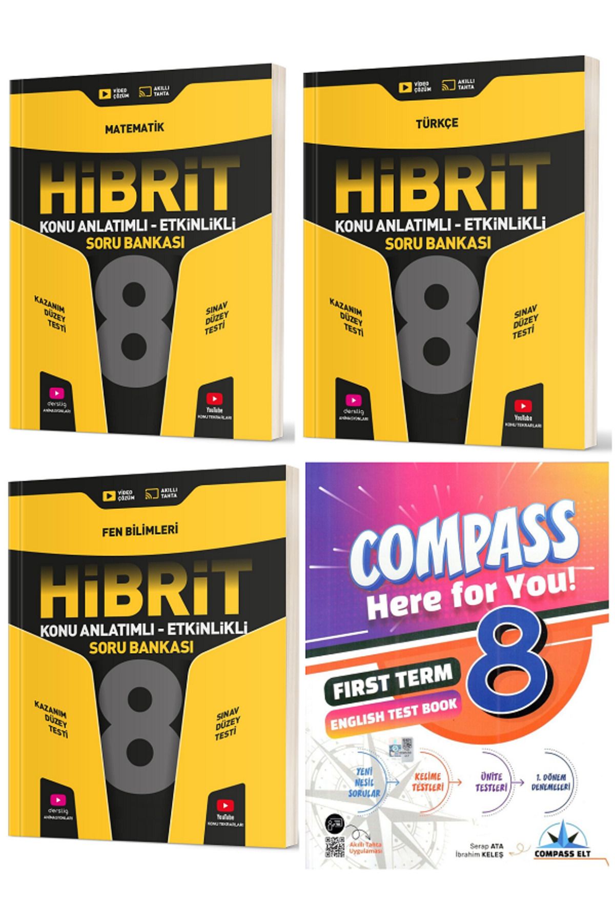 Efsane Yayınları 8.Sınıf Hız HİBRİT MATEMATİK + TÜRKÇE FEN Konu Etkinlikli Soru / İngilizce Test Book HEDİYE - 4KİTAP