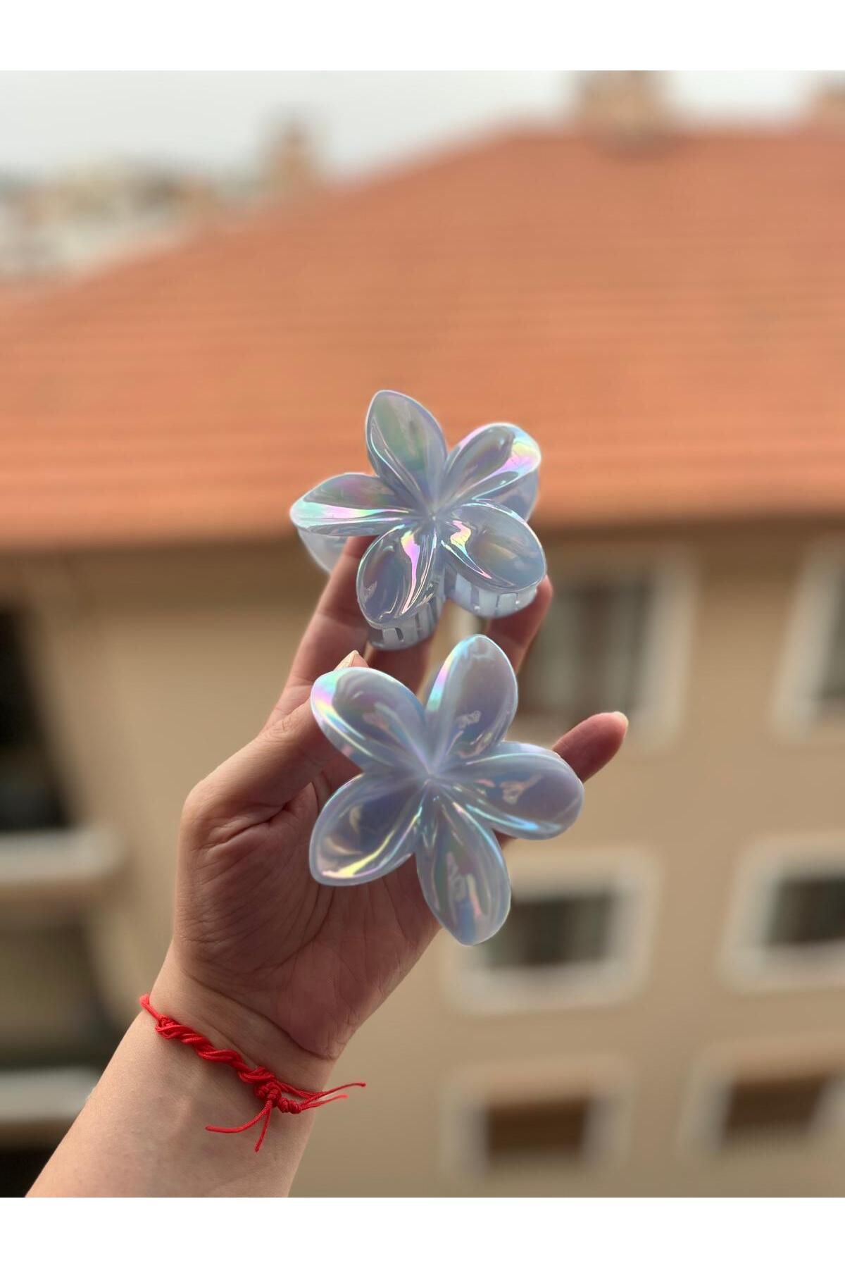 Serena Company Lotus Mavi Hologram Kıskaçlı Büyük Toka