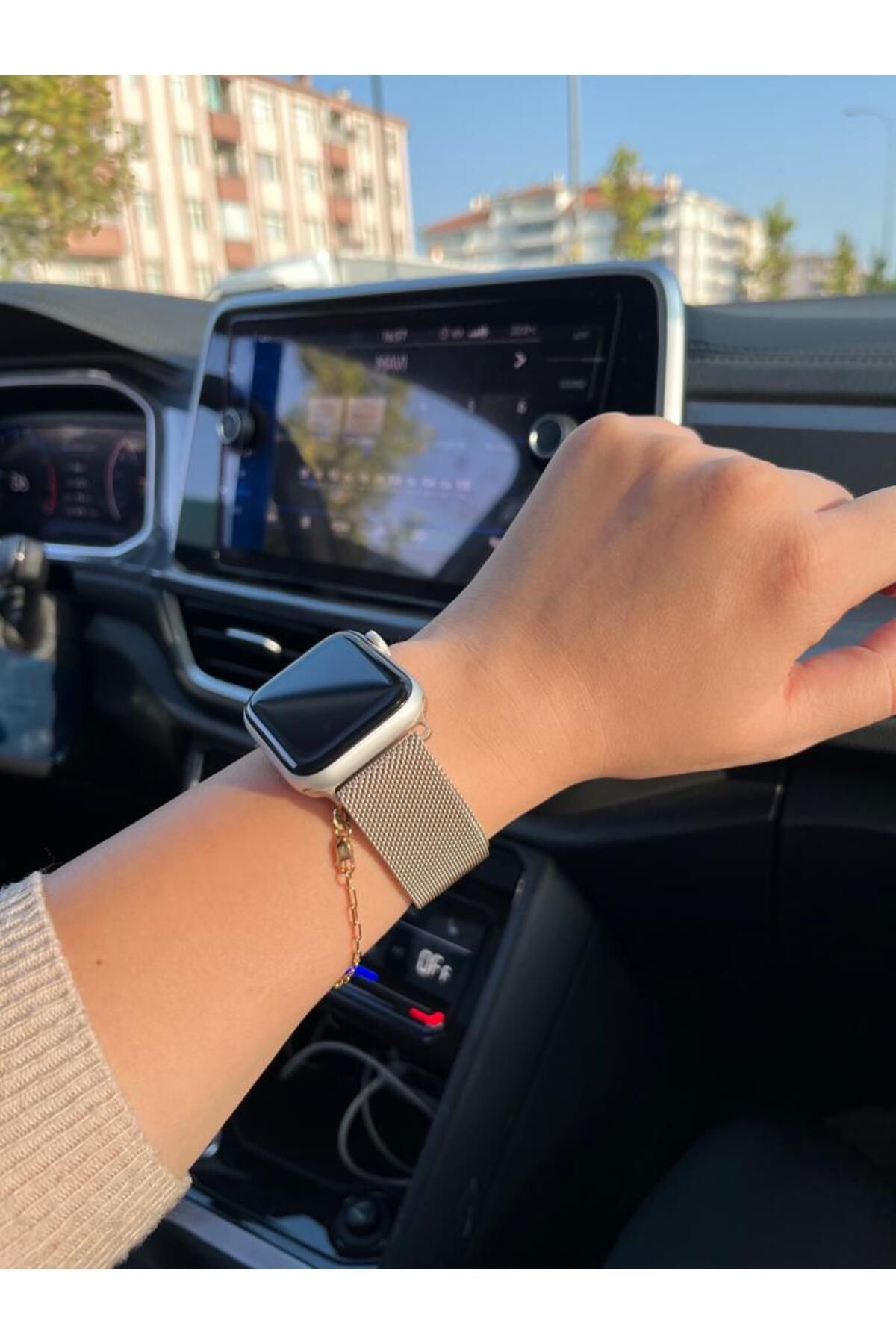 Serena Company Apple Watch Kordon Silver Ayarlanabilir 38-40-41 MM