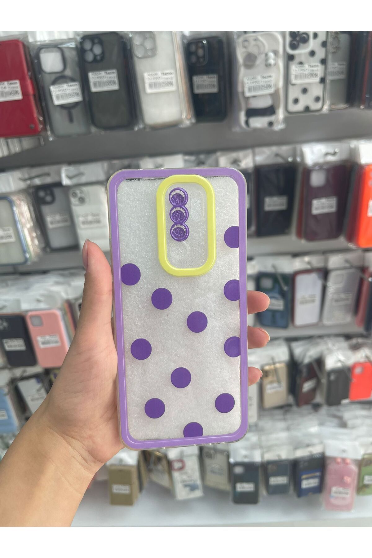 TECNOTREND xiaomi redmi 9 uyumlı benekli şeffaf silikon kılıf