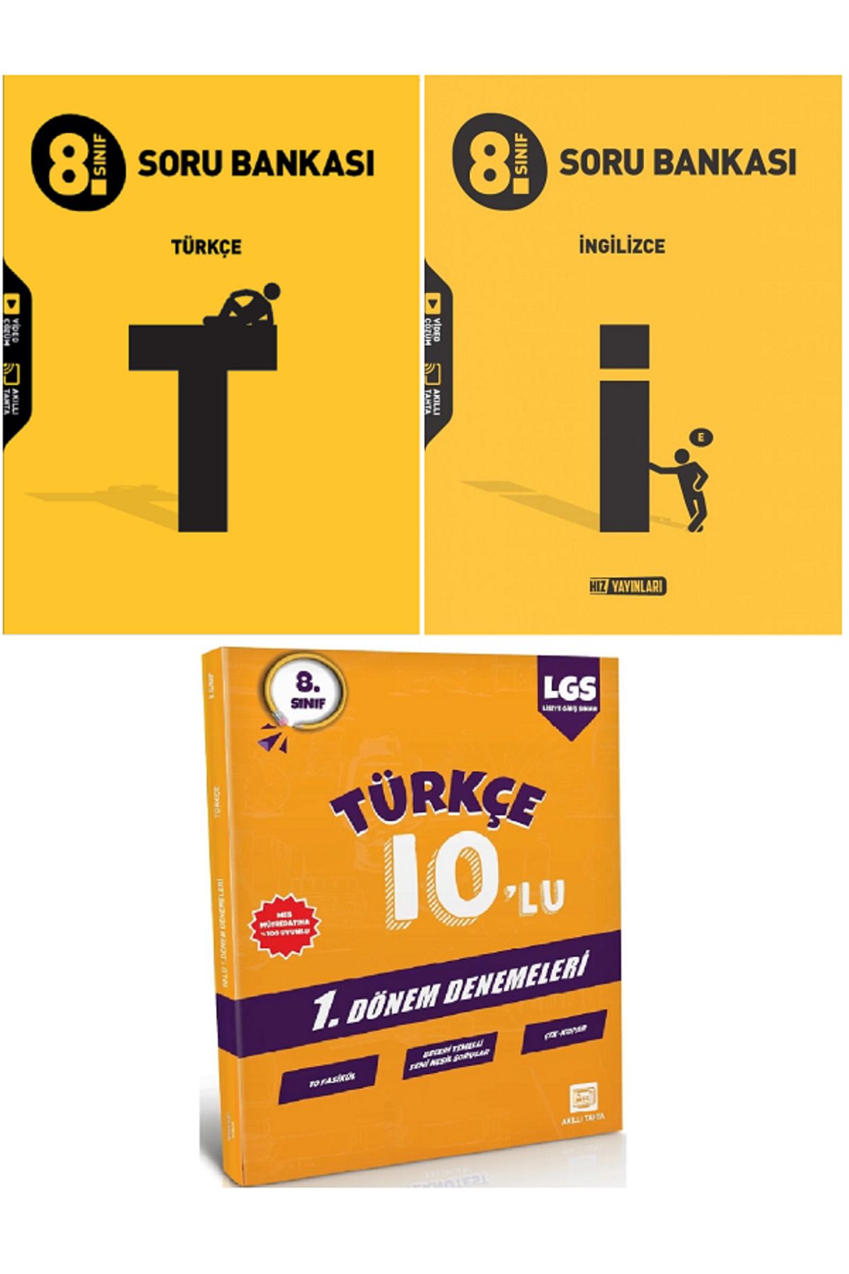 Efsane Yayınları 8.Sınıf Hız Türkçe + İngilizce Soru Bankası / 10'Lu Türkçe Deneme HEDİYE - 3 KİTAP