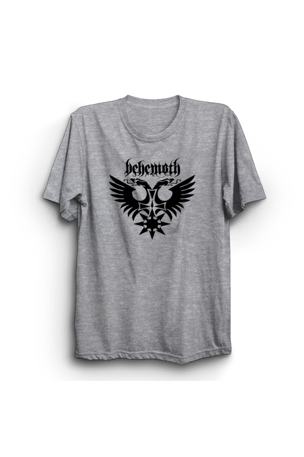 The Fame Behemoth, Double Headed Eagle Logo, Rock Metal Müzik Grubu Baskılı, Unisex, %100 Pamuk Tişört