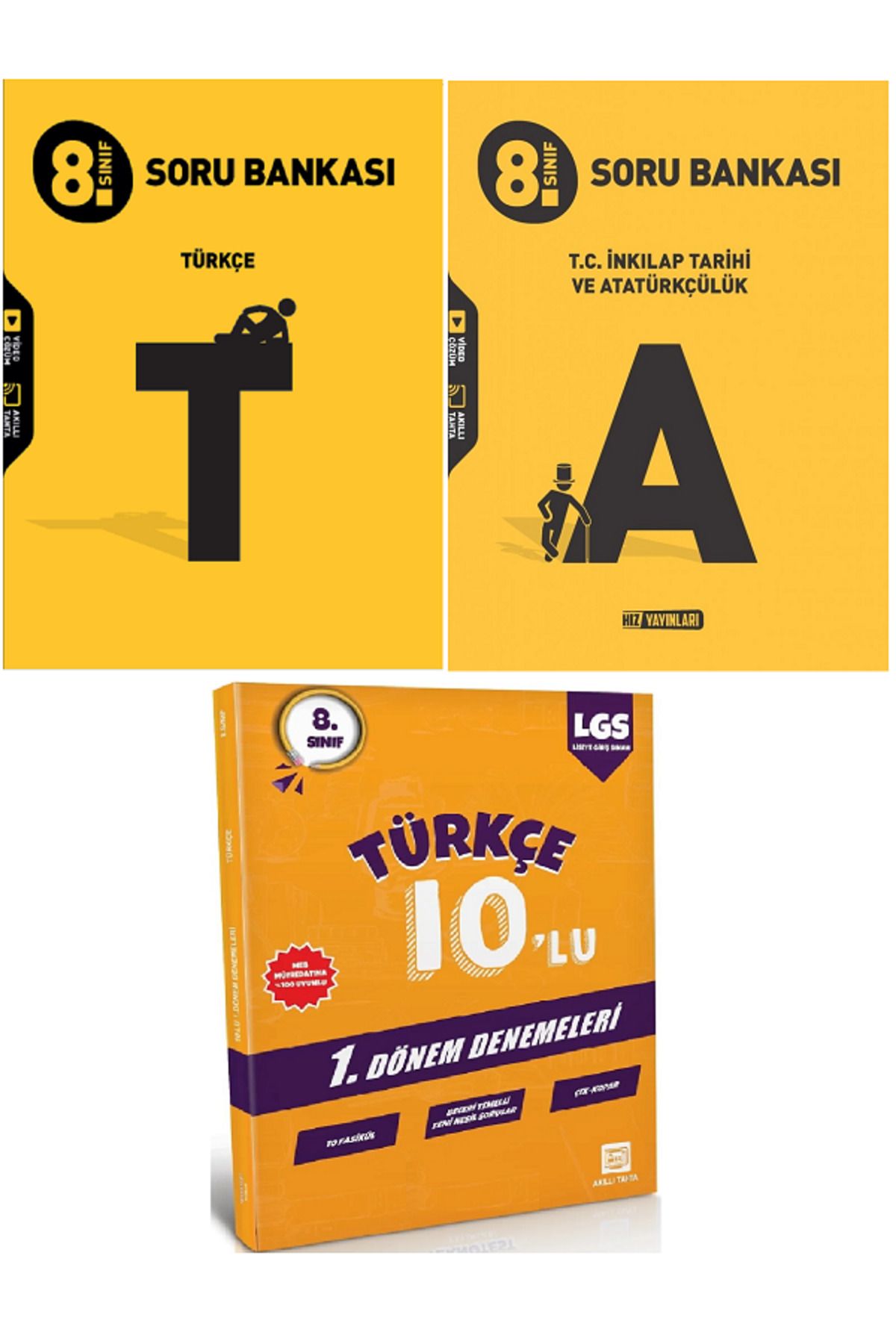 Efsane Yayınları 8.Sınıf Hız Türkçe + İnkılap Tarihi Soru Bankası / 10'Lu Türkçe Deneme HEDİYE - 3 KİTAP