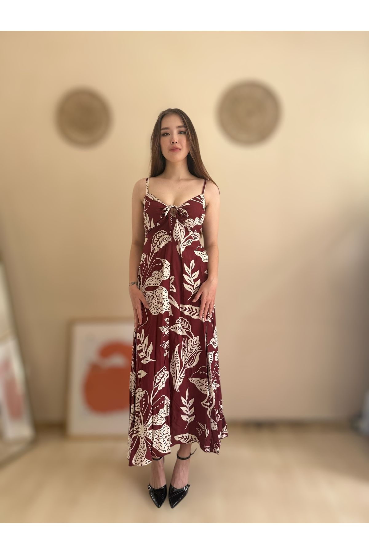 Rabiossa KADIN ASKILI UZUN ELBİSE