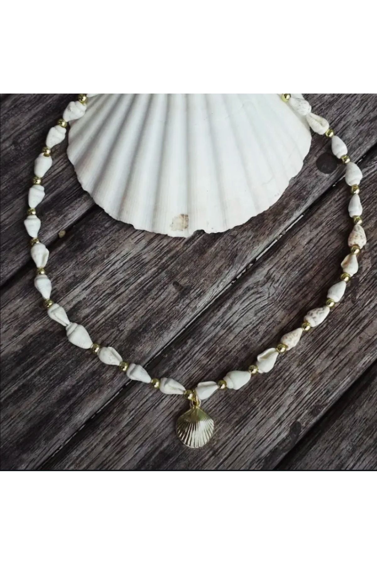 Bohem Shop Gercek istiridye midye deniz kabuklu bohem plaj yazlık summer kolye aksesuar takı