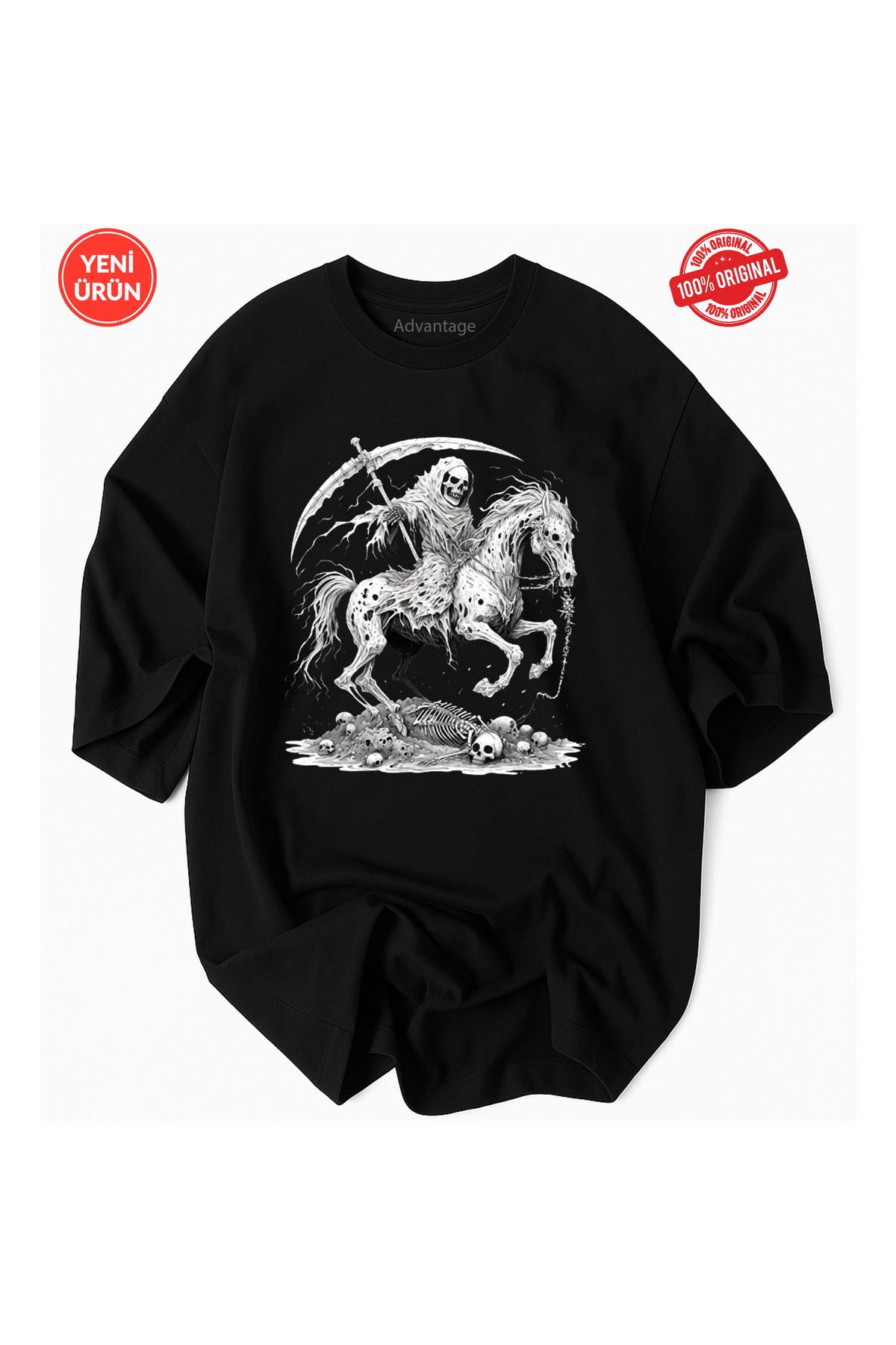 Korefanzin Hevy Metal Kurukafa İskelet Dead Tişört T-shirt