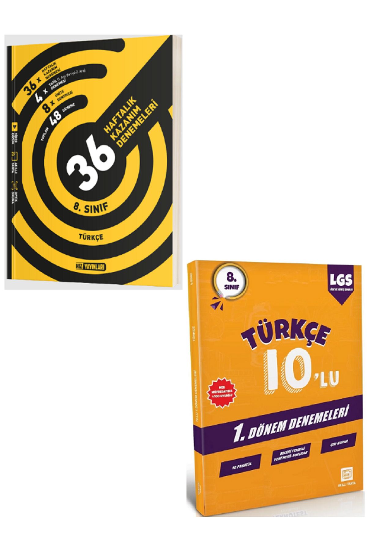 Efsane Yayınları 8.Sınıf Hız Türkçe 36 Haftalık Kazanım Denemeleri / 10'Lu Türkçe Deneme HEDİYE - 2 KİTAP