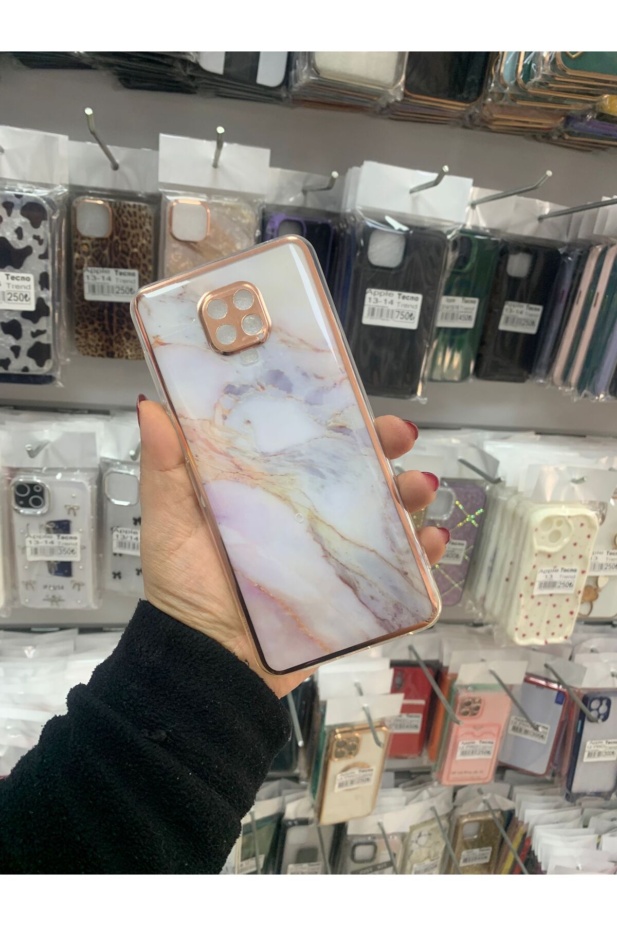 TECNOTREND Redmi Note 9 Pro/Note 9s Uyumlu Mermer desenli silikon kılıf
