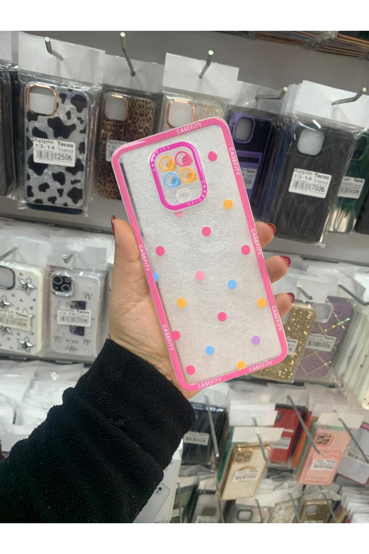 TECNOTREND Redmi Note 9 Pro/Note 9s Uyumlu puantiyeli şeffaf silikon kılıf