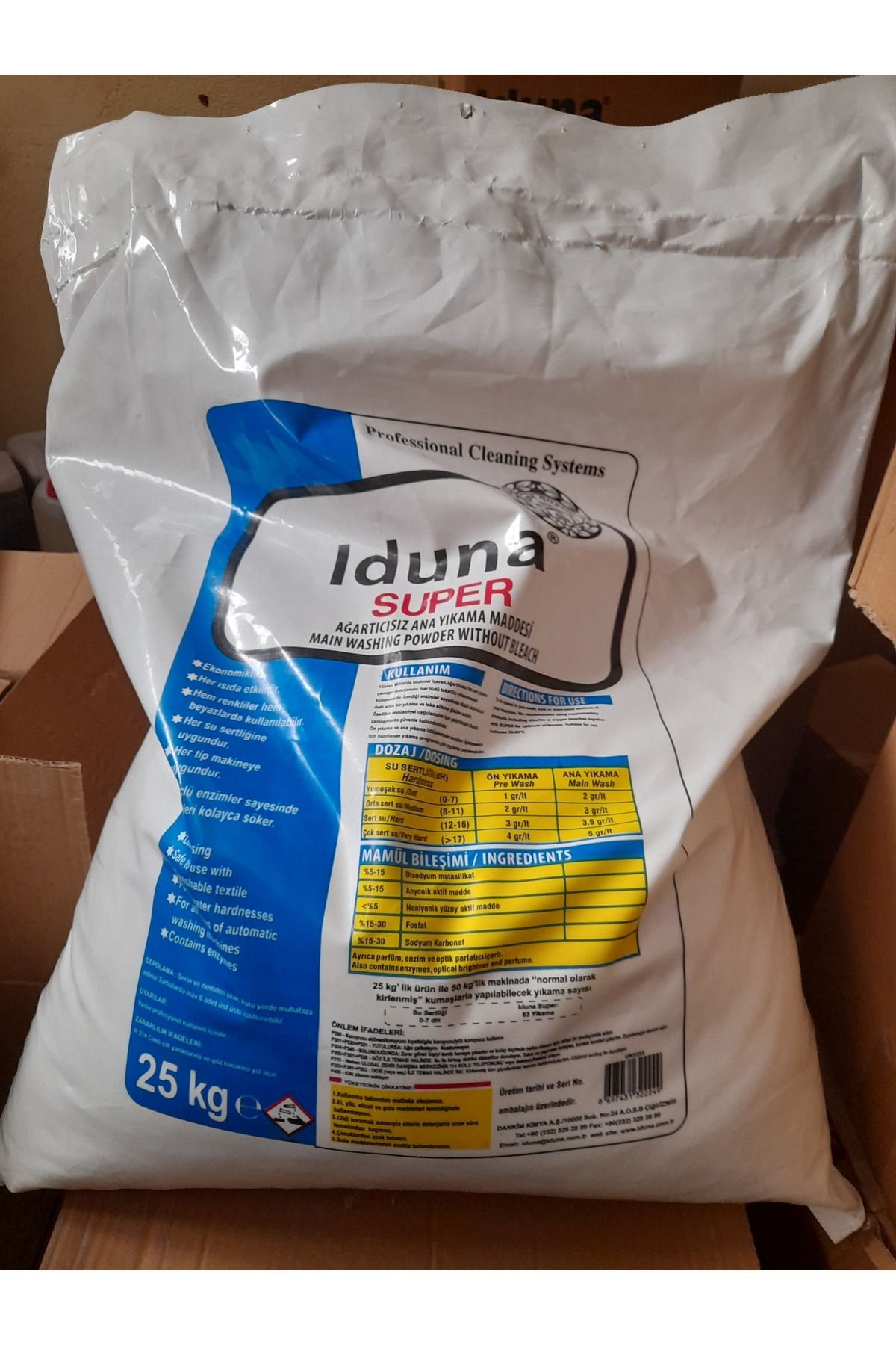 Iduna SUPER[25 kg-Ağartıcısız Ana Yıkama Maddesi]