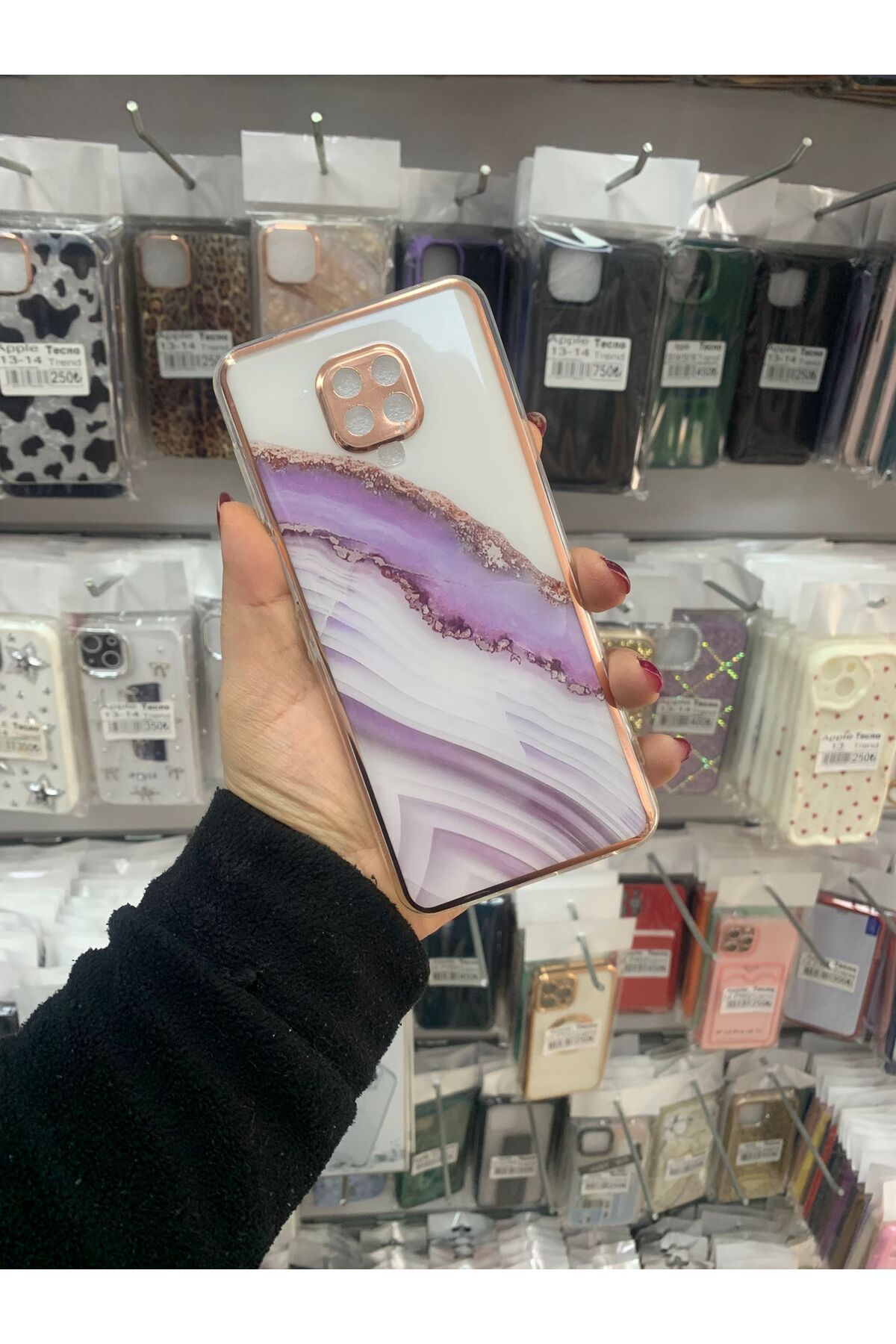 TECNOTREND Redmi Note 9 Pro/Note 9s Uyumlu Mermer desenli silikon kılıf