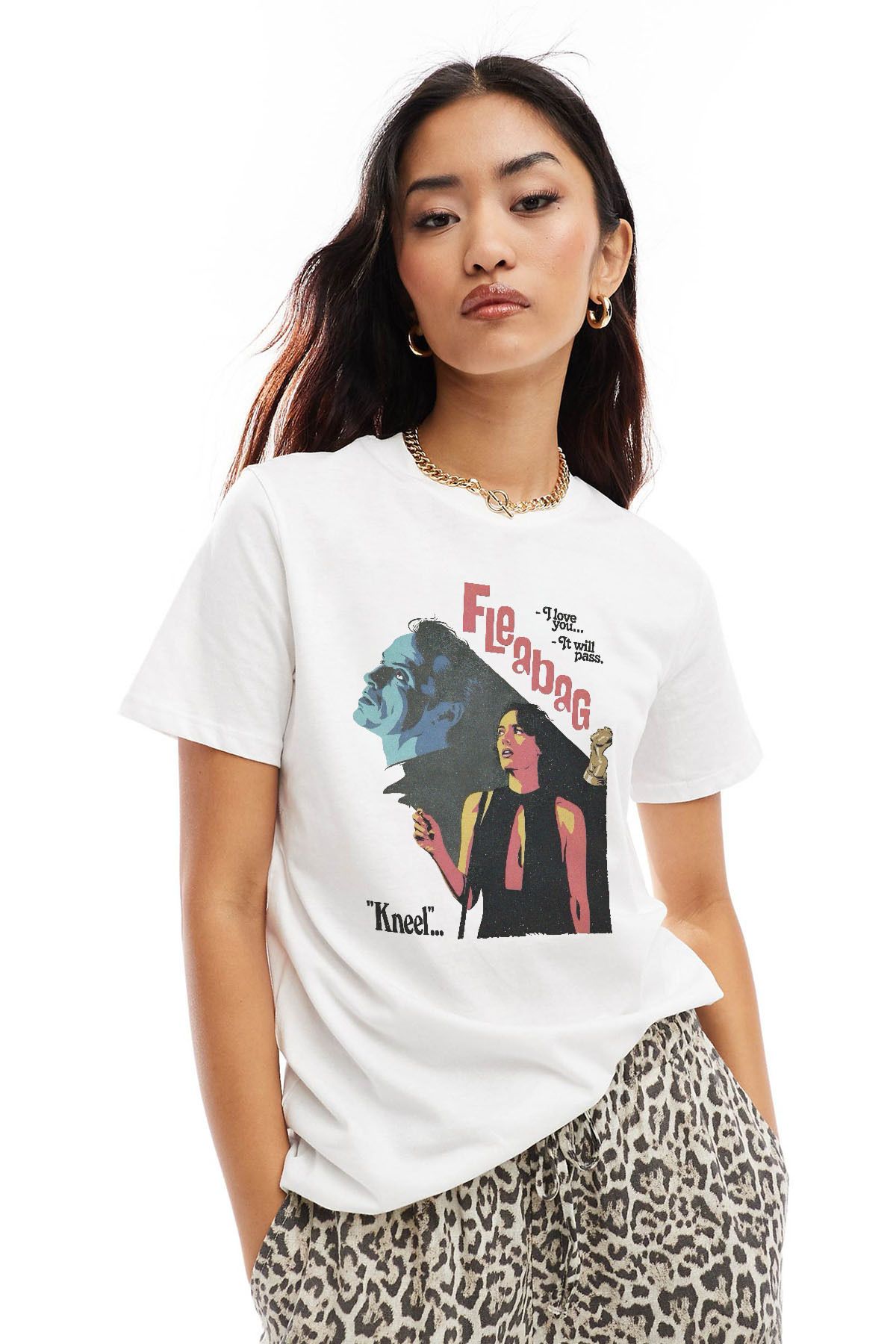 Tee&more. Unisex Regular Fit Fleabag Baskılı Premium T-shirt