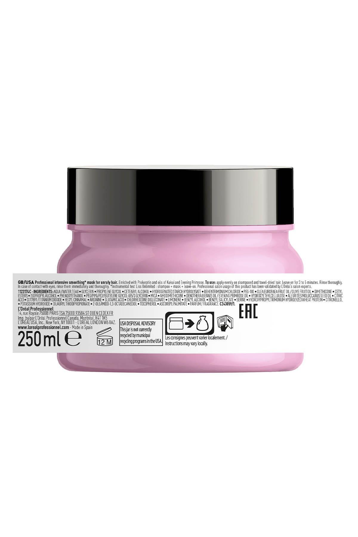 Expert Liss Unlimited Elektriklenme Karşıtı ve Yumuşaklık Veren Maske 250ml — LPSE-975990 — تصویر 6 از 6