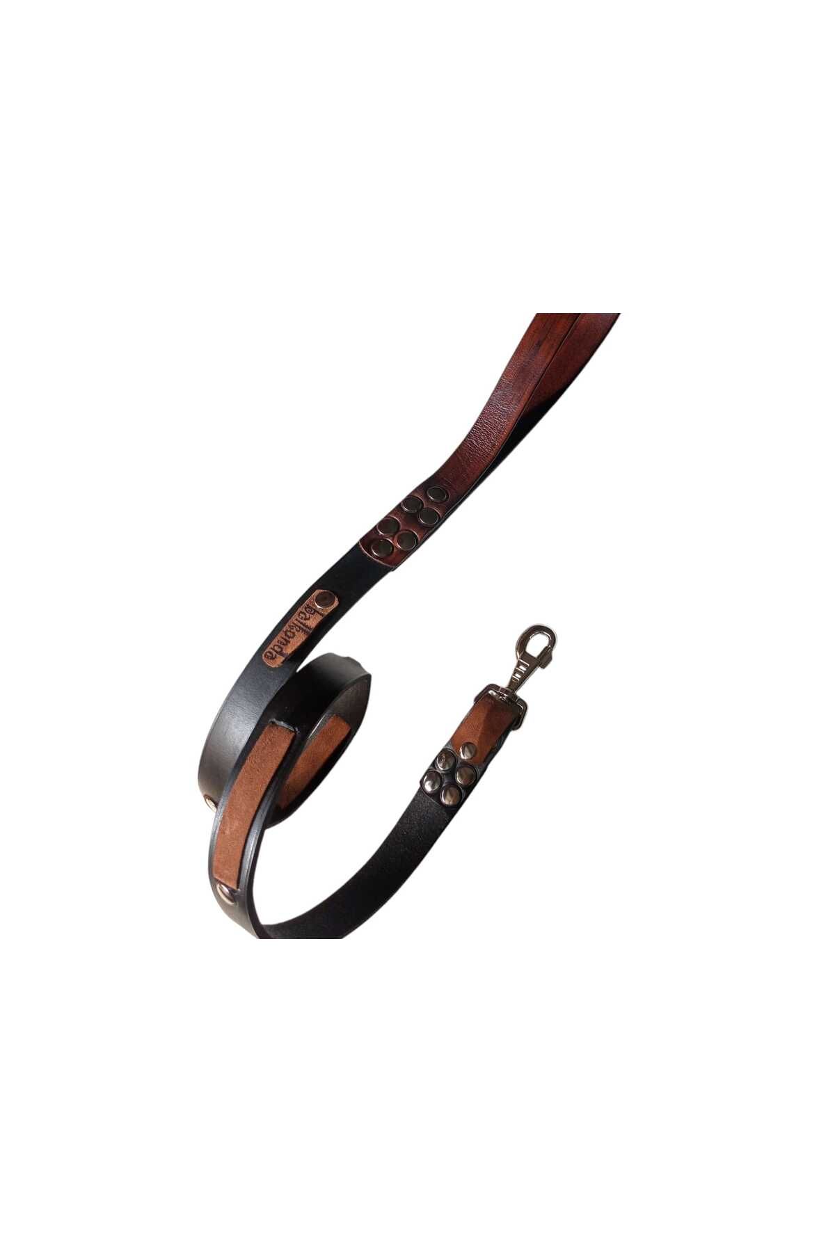 balkonda Köpek Gezdirme Tasması Hakiki Deri Kalınlık:4mm Genişlik:2,5cm Uzunluk:110cm Dog Leash B1-5