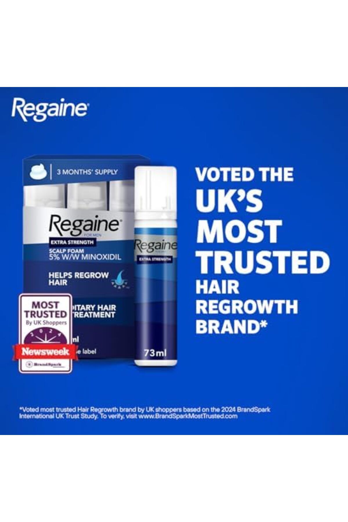 Regaine-Extra Strength Scalp Cutaneous Foam (3x 73 ml), Treatment for Regrowth in Men with 5% Minoxi 8