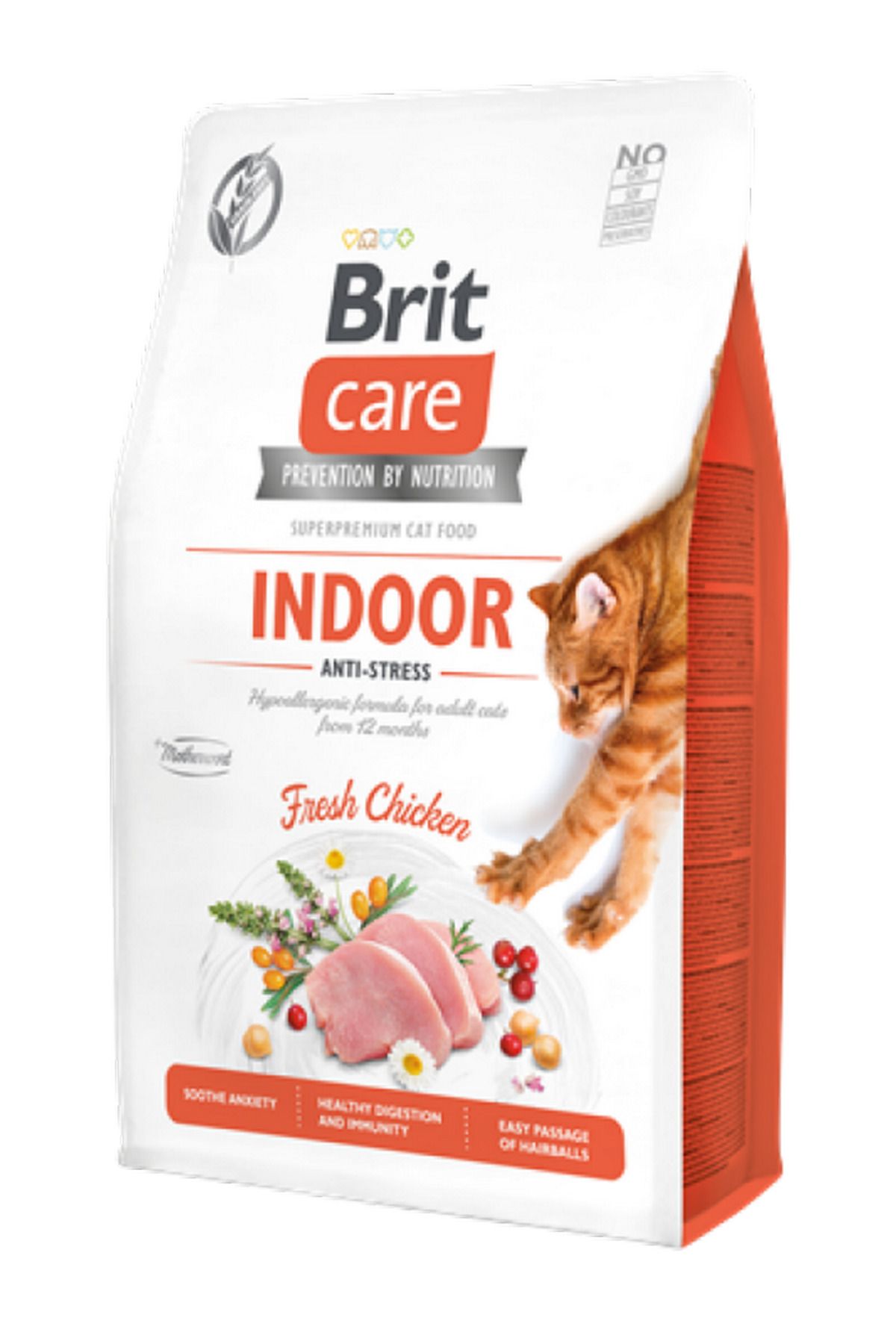 Brit Care 2 kg Ev İçinde Yaşayan Stresli Kediler İçin, Tahılsız, Hipoalerjenik, Taze Tavuk Et DRSTR