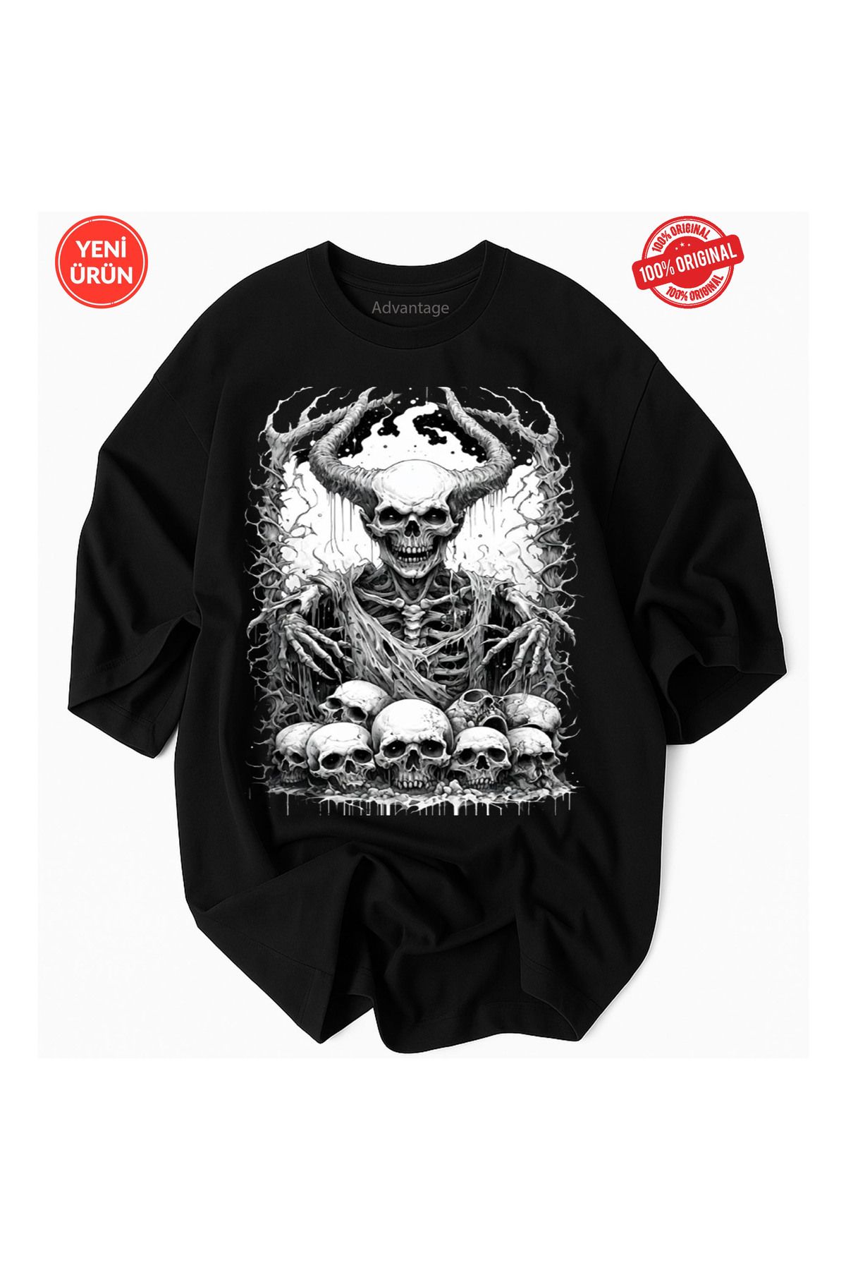 Korefanzin Metal Tarzda Kurukafa İskelet Dead Tişört T-shirt