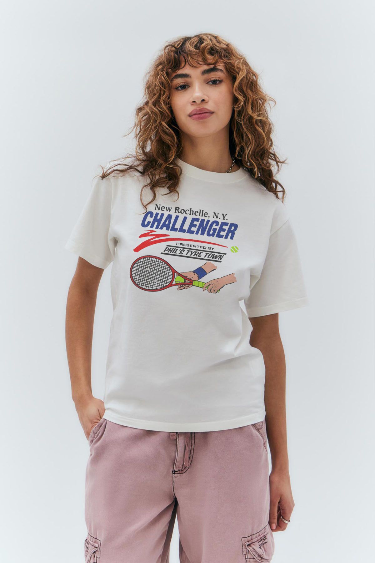 Tee&more. Unisex Regular Fit New Rochelle Challenger Baskılı Premium T-shirt