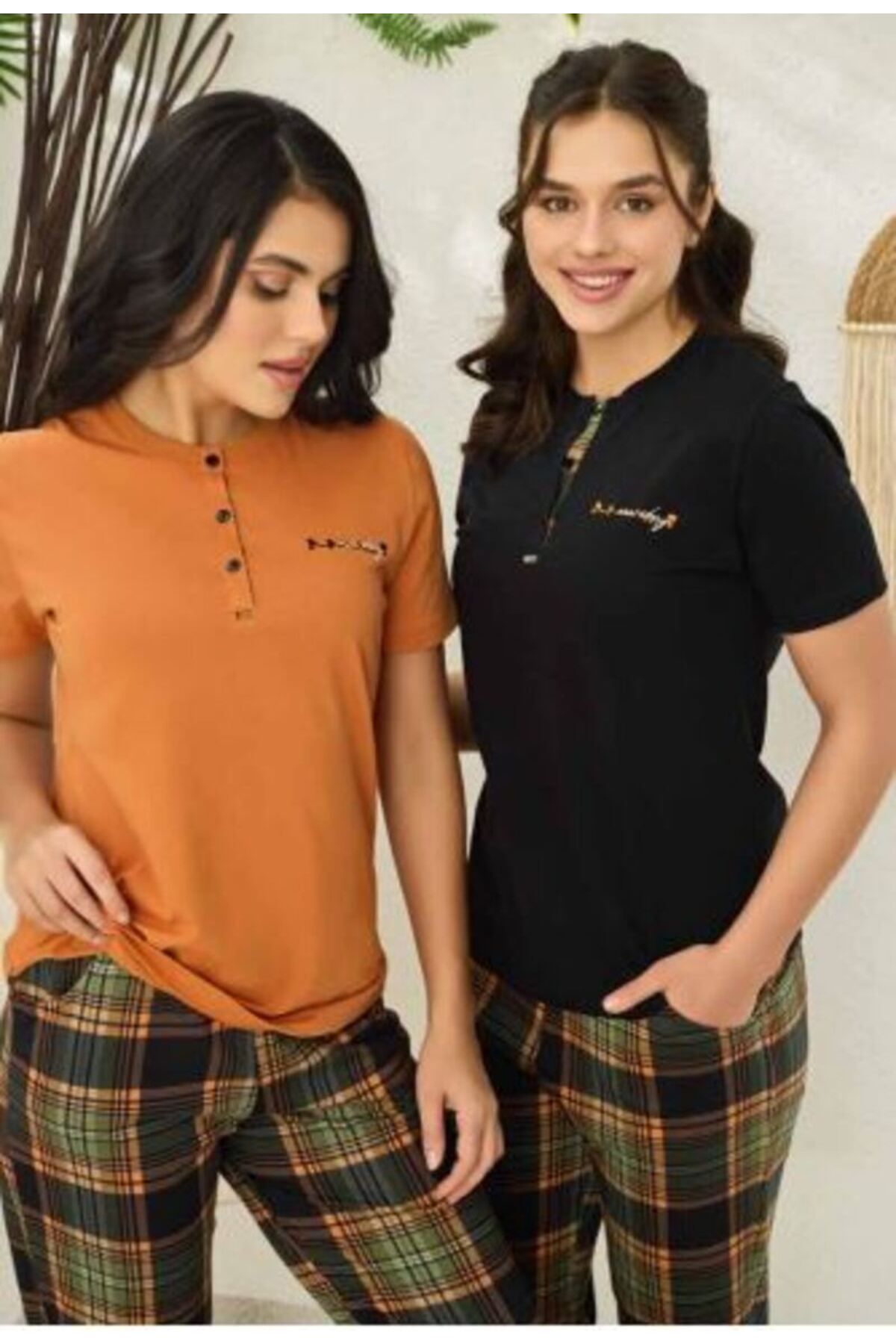 Rozalinda Yazlık Pijama Takımı Bambu Kumaş Kısa Kollu