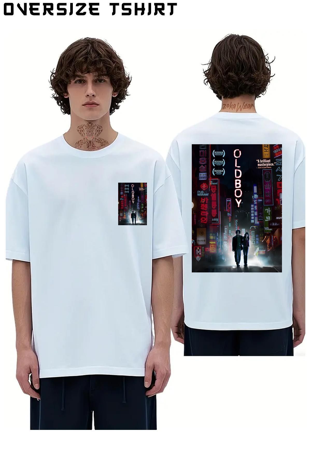 ZOKAWEAR Cover-Film-Oldboy Sırt Baskılı Oversize Tişört